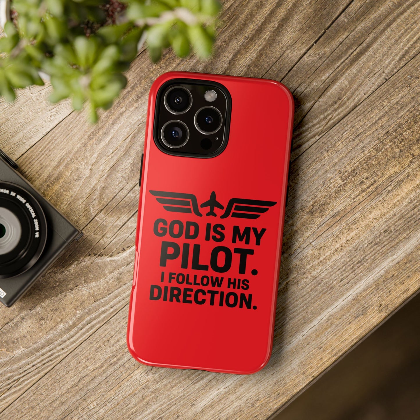 God Is My Pilot iPhone Case | Religious Aviator Phone Case