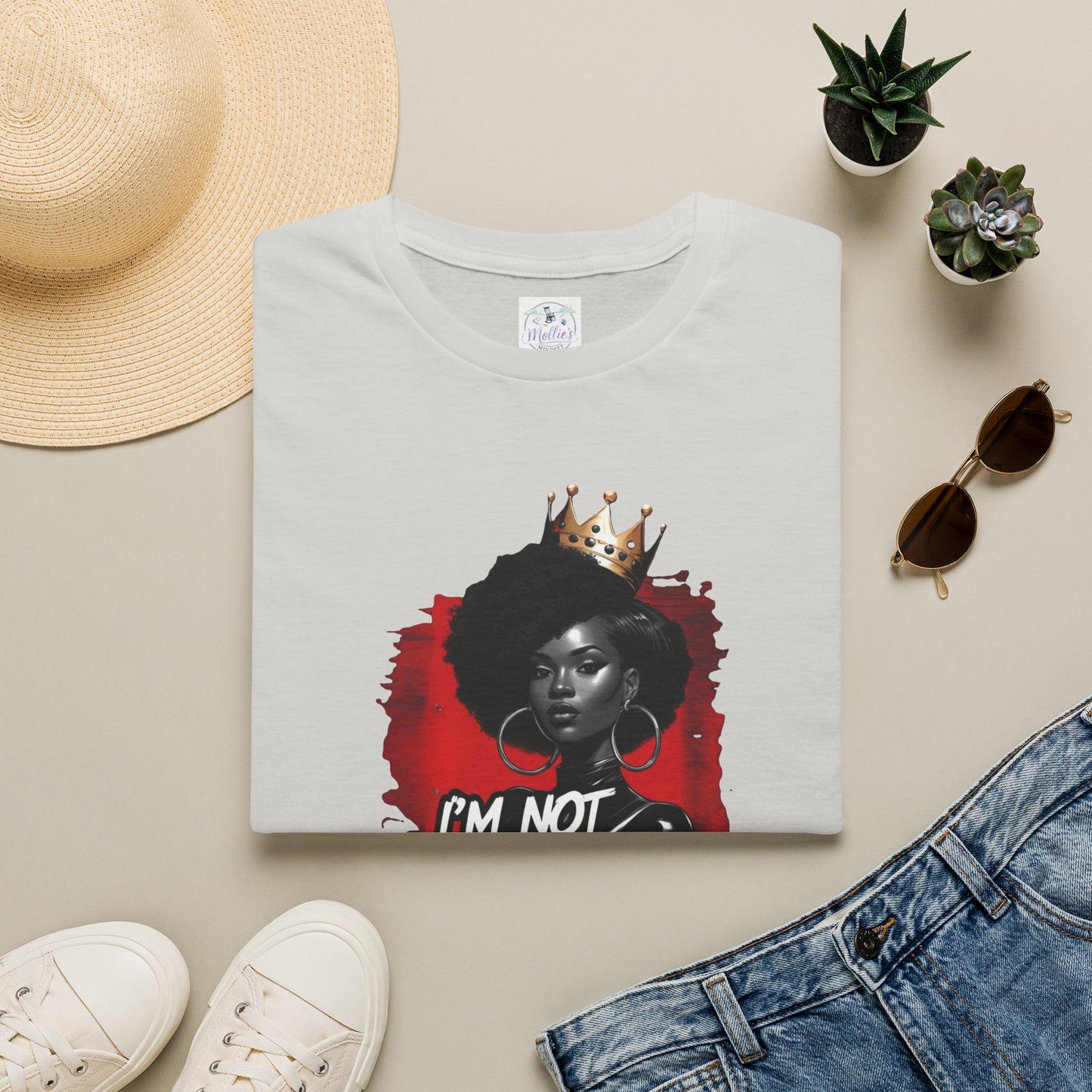 Crowned Queen "I'm Not For Everyone" T-Shirt | Bold Black Woman Empowerment Tee