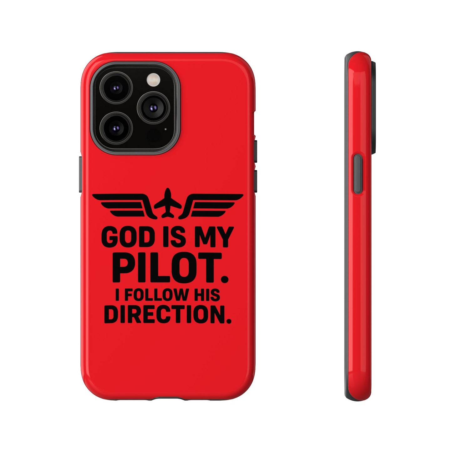 God Is My Pilot iPhone Case | Religious Aviator Phone Case