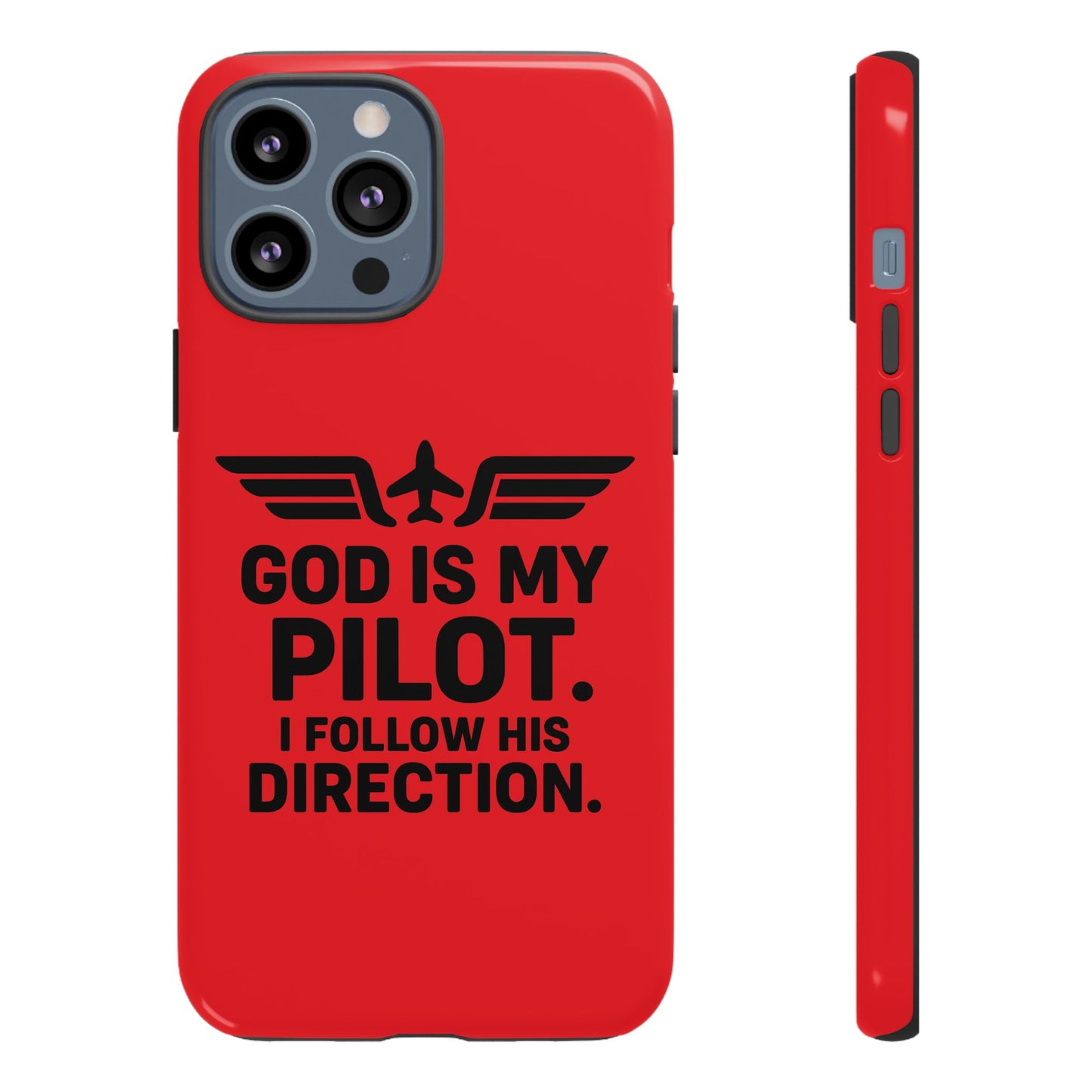 God Is My Pilot iPhone Case | Religious Aviator Phone Case