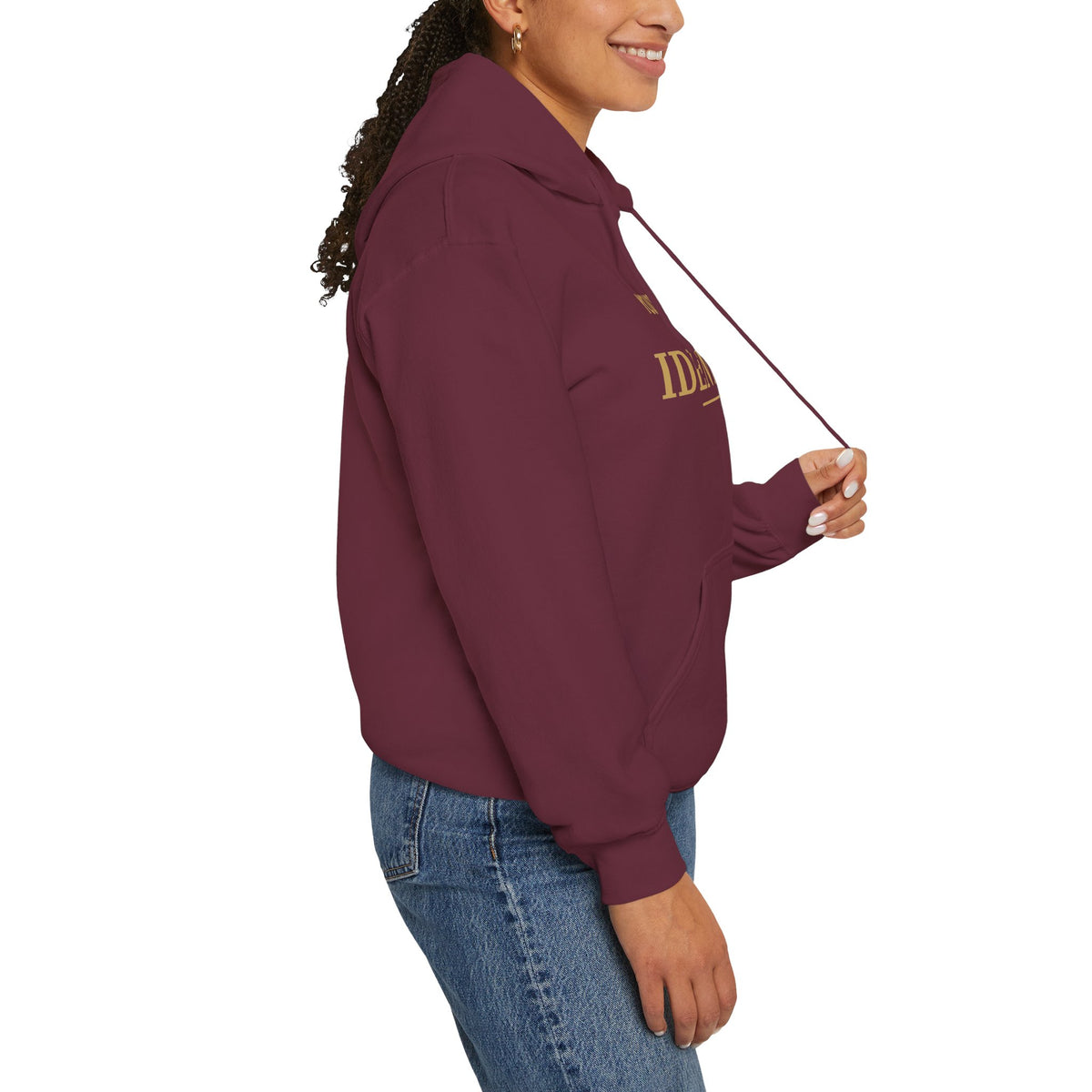 Identity Statement Hoodie — "Your Opinion Ain't My Identity." Casual Empowerment Pullover