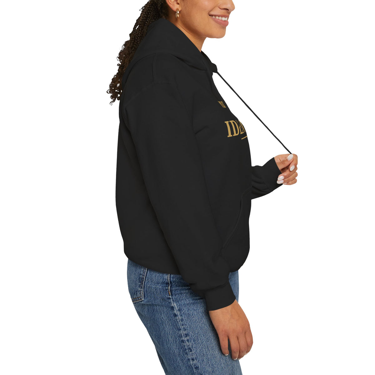 Identity Statement Hoodie — "Your Opinion Ain't My Identity." Casual Empowerment Pullover