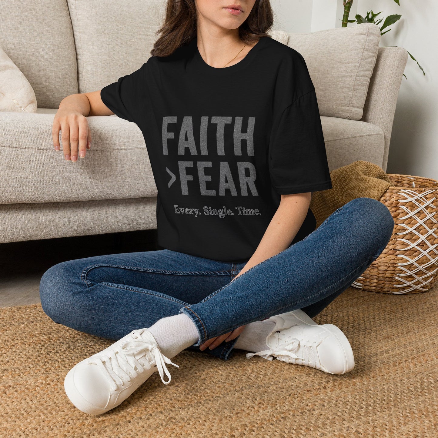 "Faith Over Fear" T-Shirt | Inspirational Christian Tee