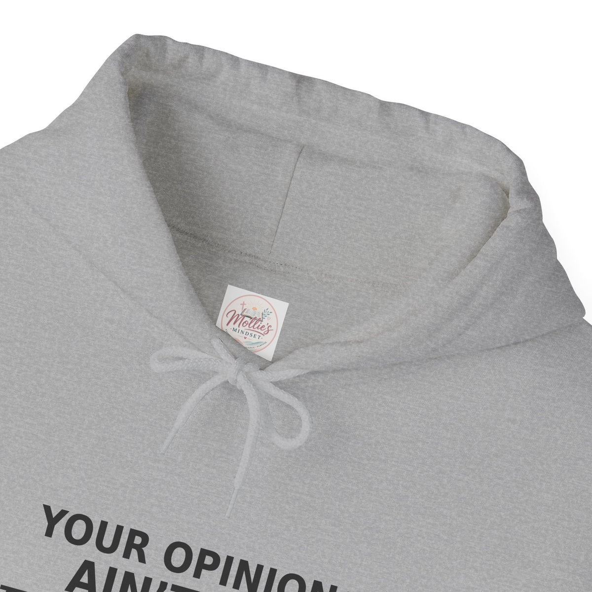 Identity Statement Hoodie — "Your Opinion Ain't My Identity." Casual Empowerment Pullover