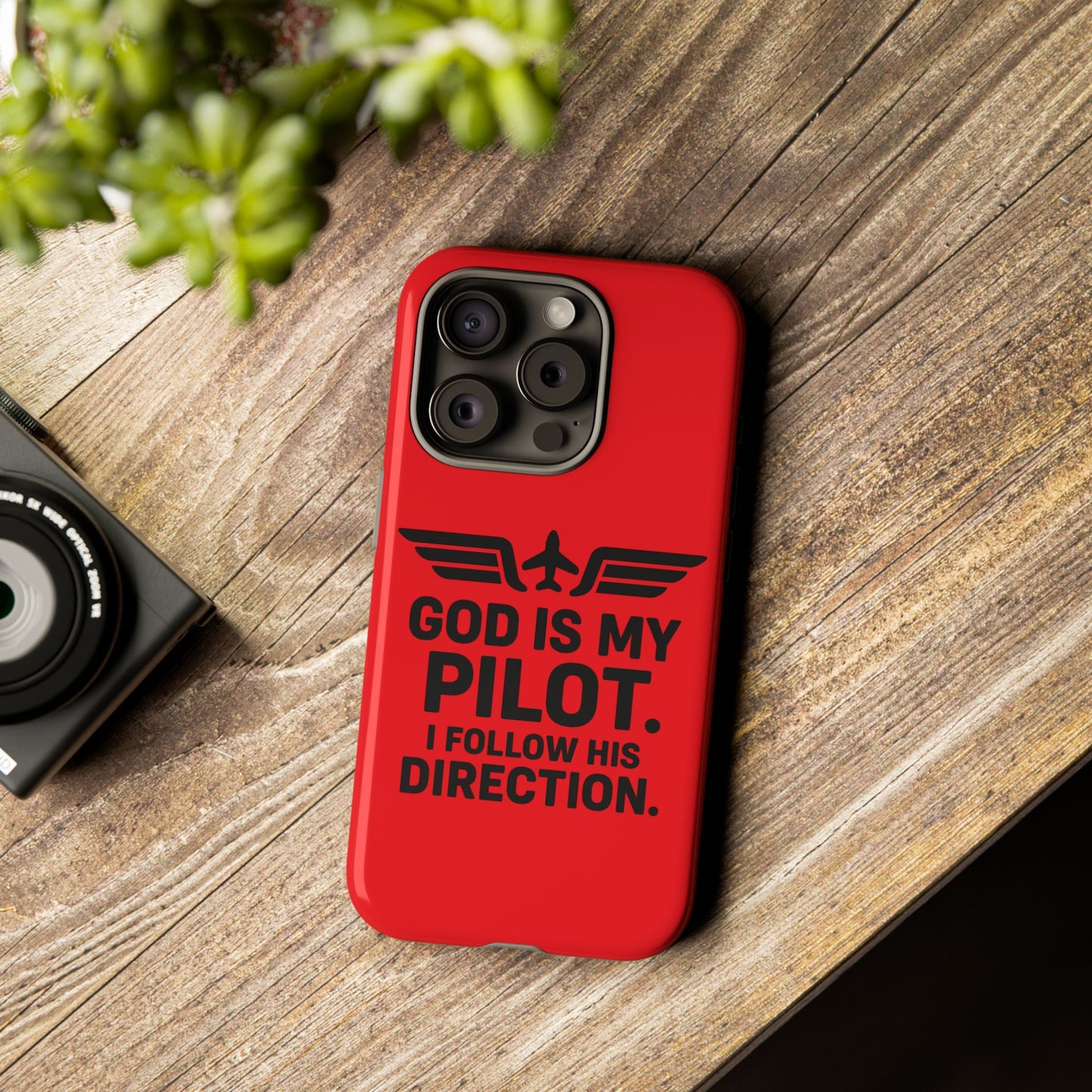 God Is My Pilot iPhone Case | Religious Aviator Phone Case