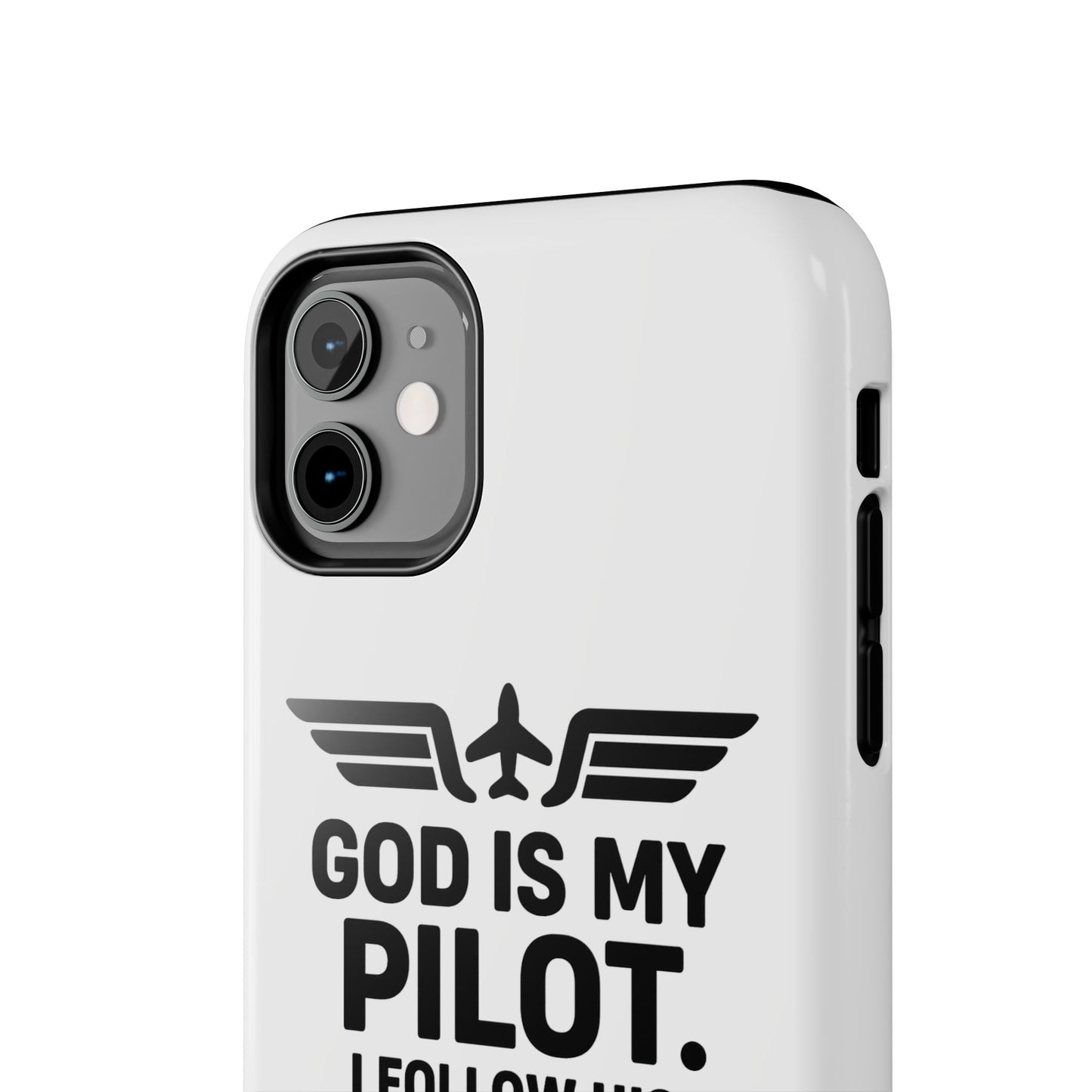 God Is My Pilot I Follow His Direction phone case | Christian aviation design