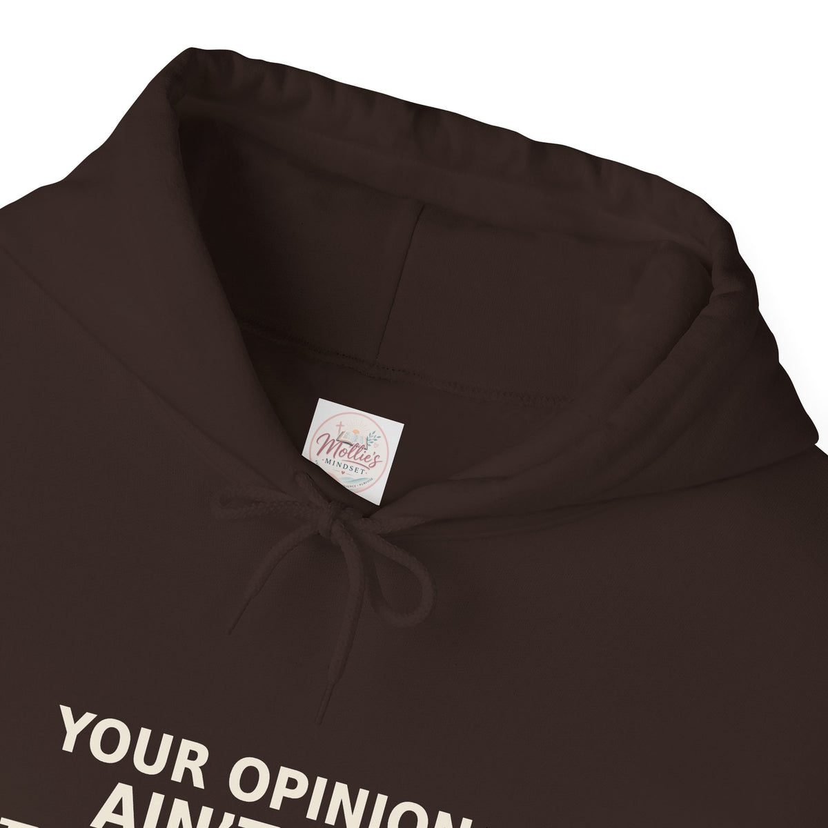 Identity Statement Hoodie — "Your Opinion Ain't My Identity." Casual Empowerment Pullover
