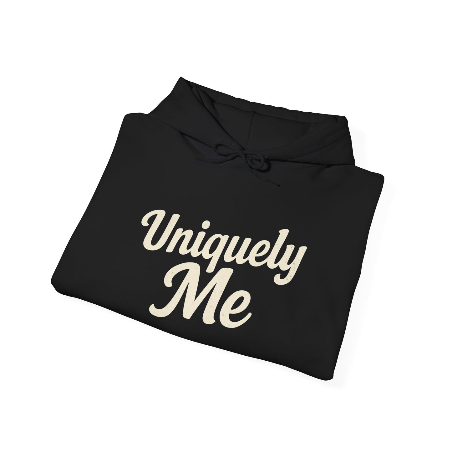 Uniquely Me hoodie | Script typography hoodie, black pullover