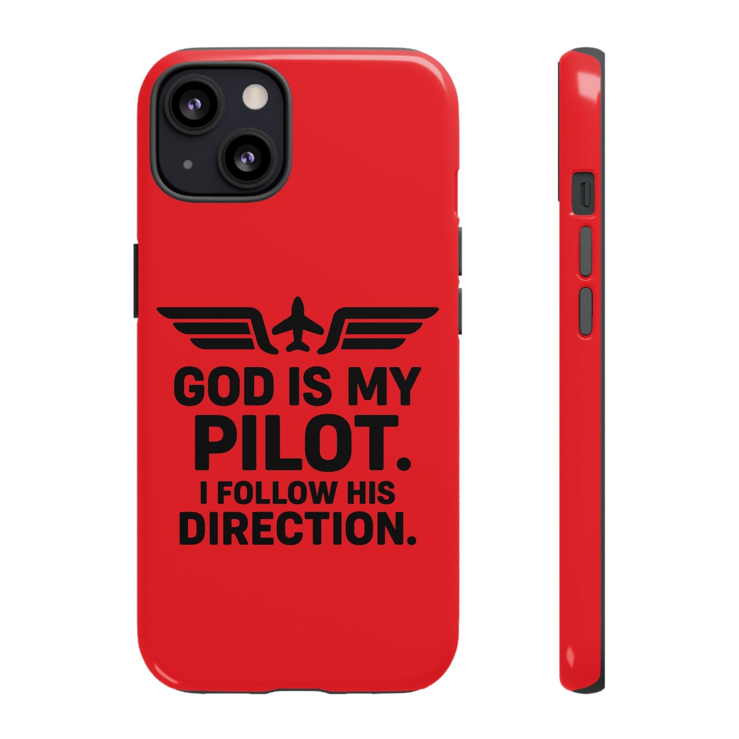 God Is My Pilot iPhone Case | Religious Aviator Phone Case