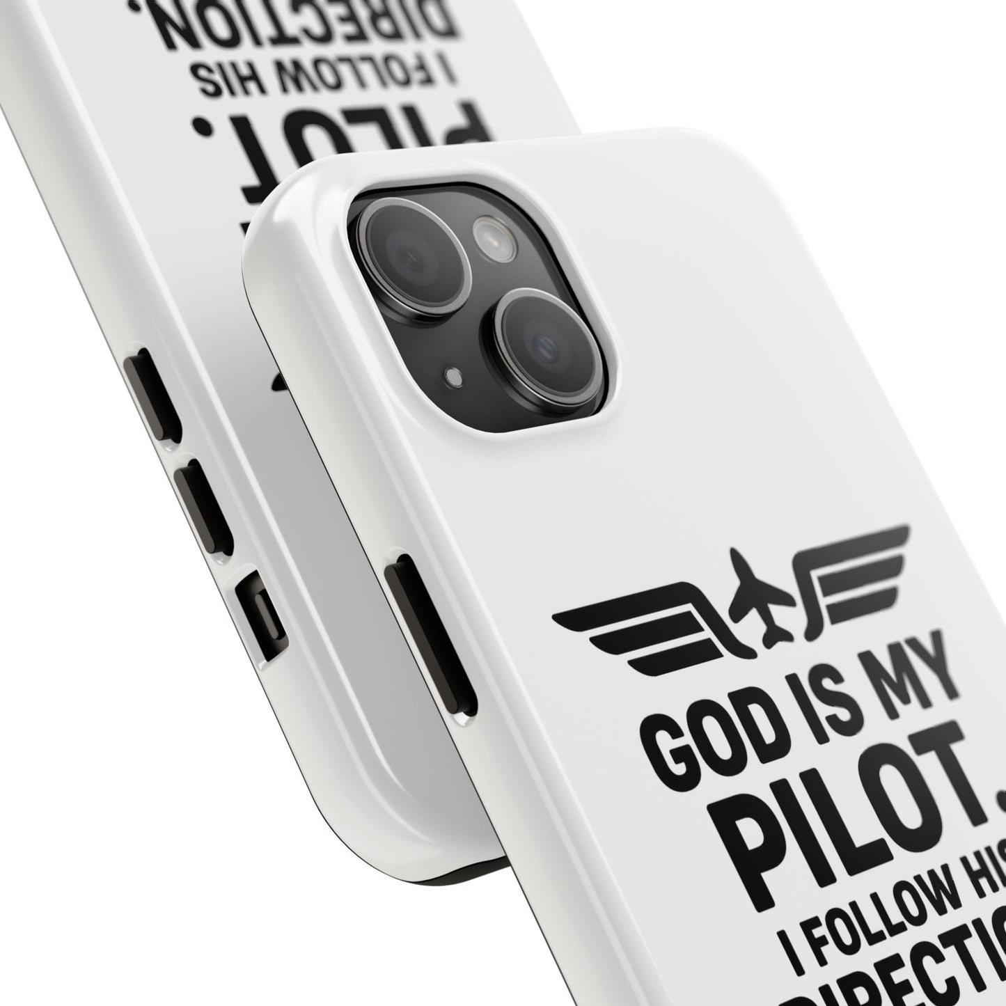 God Is My Pilot I Follow His Direction phone case | Christian aviation design