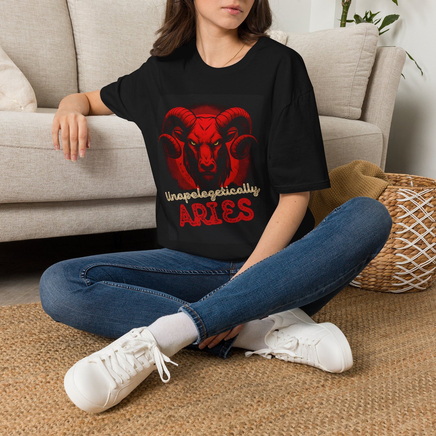Unapologetically Aries Ram T-Shirt – Bold Zodiac Graphic Tee