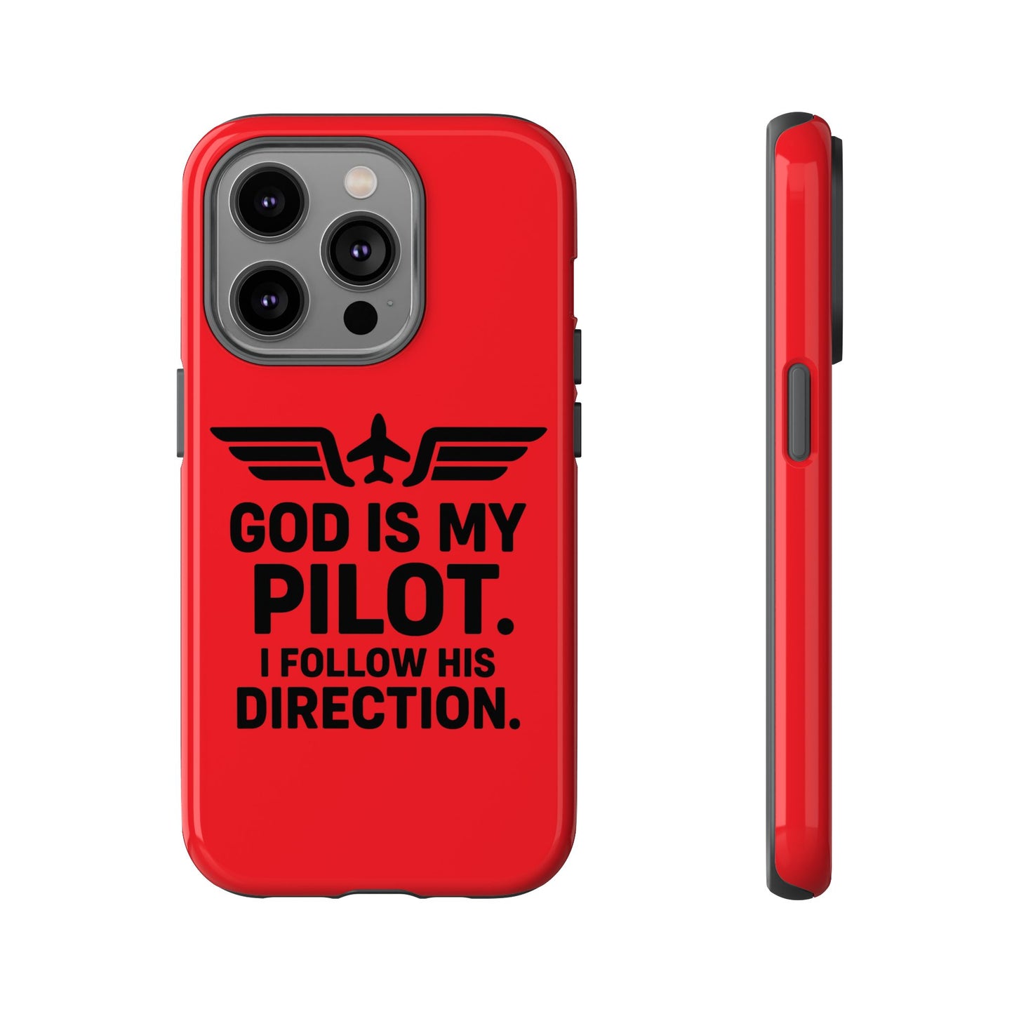God Is My Pilot iPhone Case | Religious Aviator Phone Case