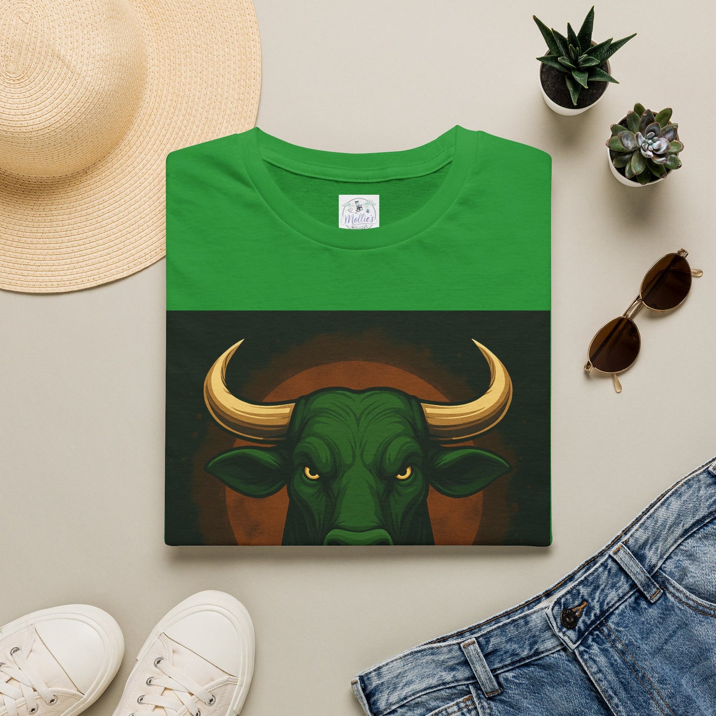 Unapologetically Green Bull Taurus T-Shirt | Zodiac Sign Shirt | Astrology Gift for Taurus Men & Women