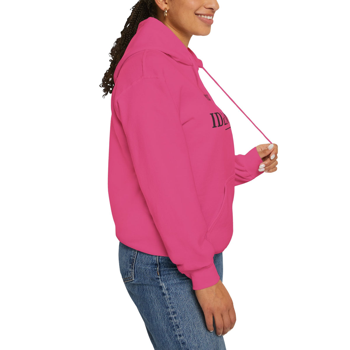 Identity Statement Hoodie — "Your Opinion Ain't My Identity." Casual Empowerment Pullover
