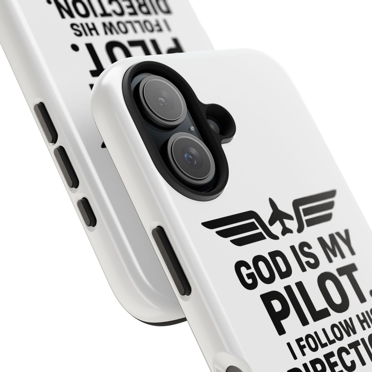 God Is My Pilot I Follow His Direction phone case | Christian aviation design