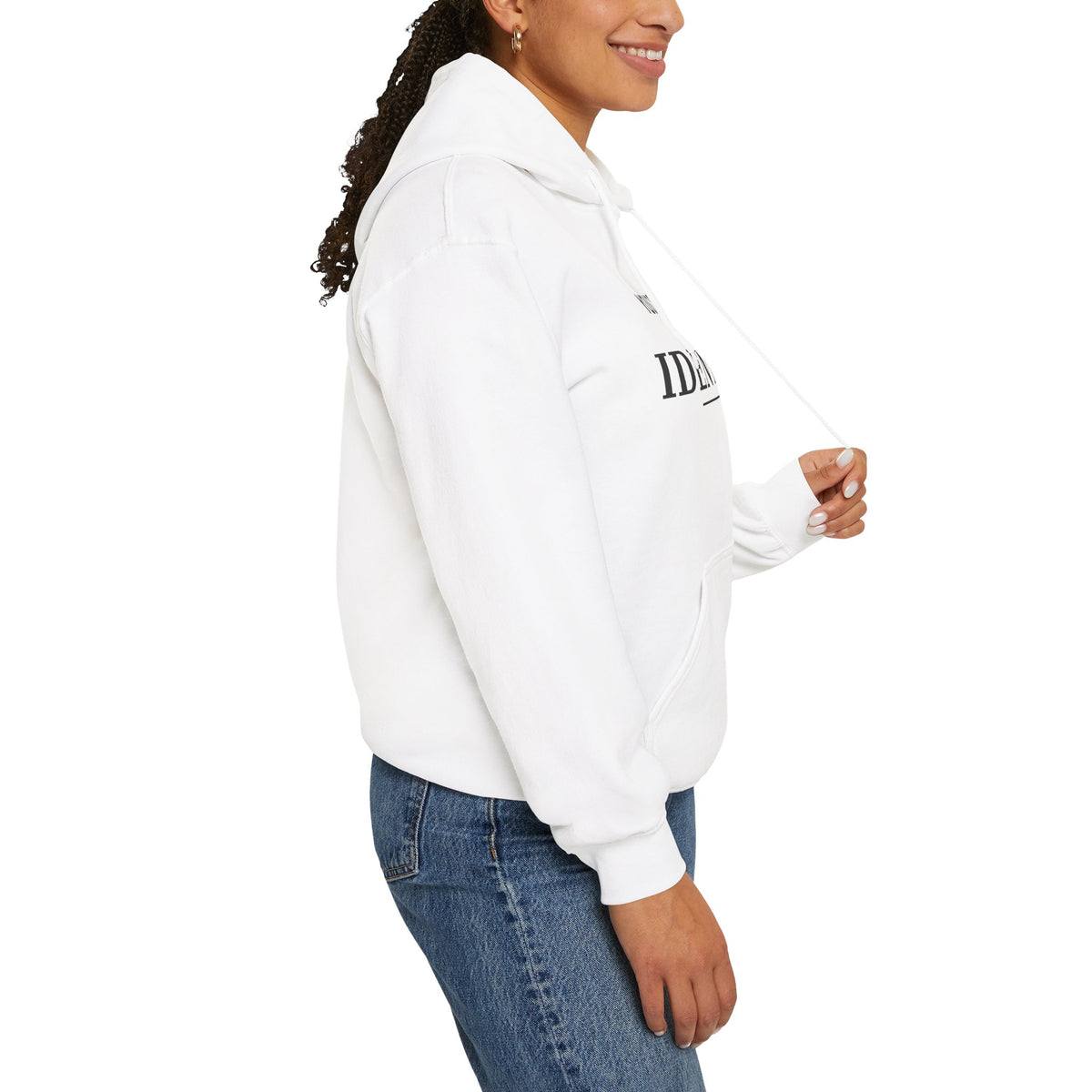 Identity Statement Hoodie — "Your Opinion Ain't My Identity." Casual Empowerment Pullover