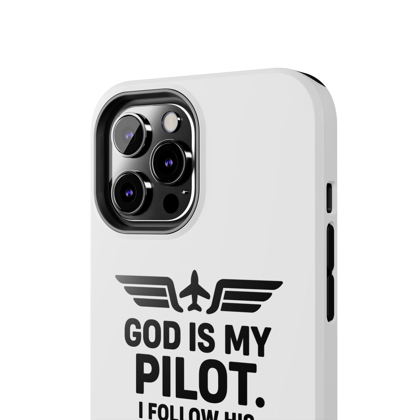 God Is My Pilot I Follow His Direction phone case | Christian aviation design