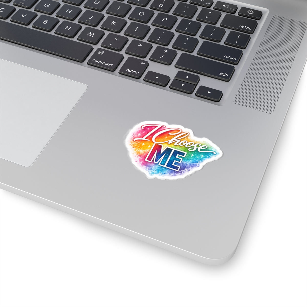 I Choose Me rainbow watercolor Kiss-Cut Sticker | self-love affirmation sticker