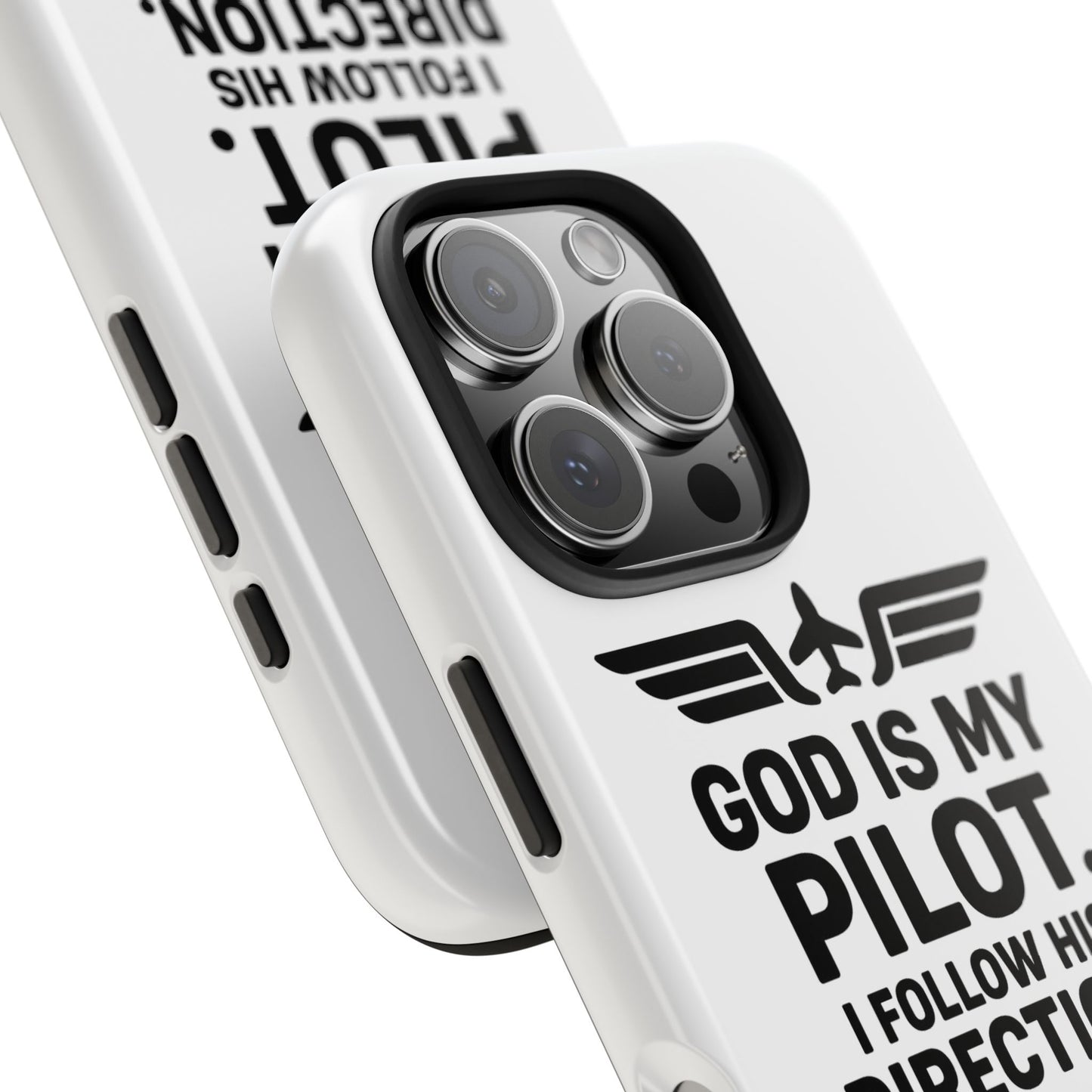 God Is My Pilot I Follow His Direction phone case | Christian aviation design
