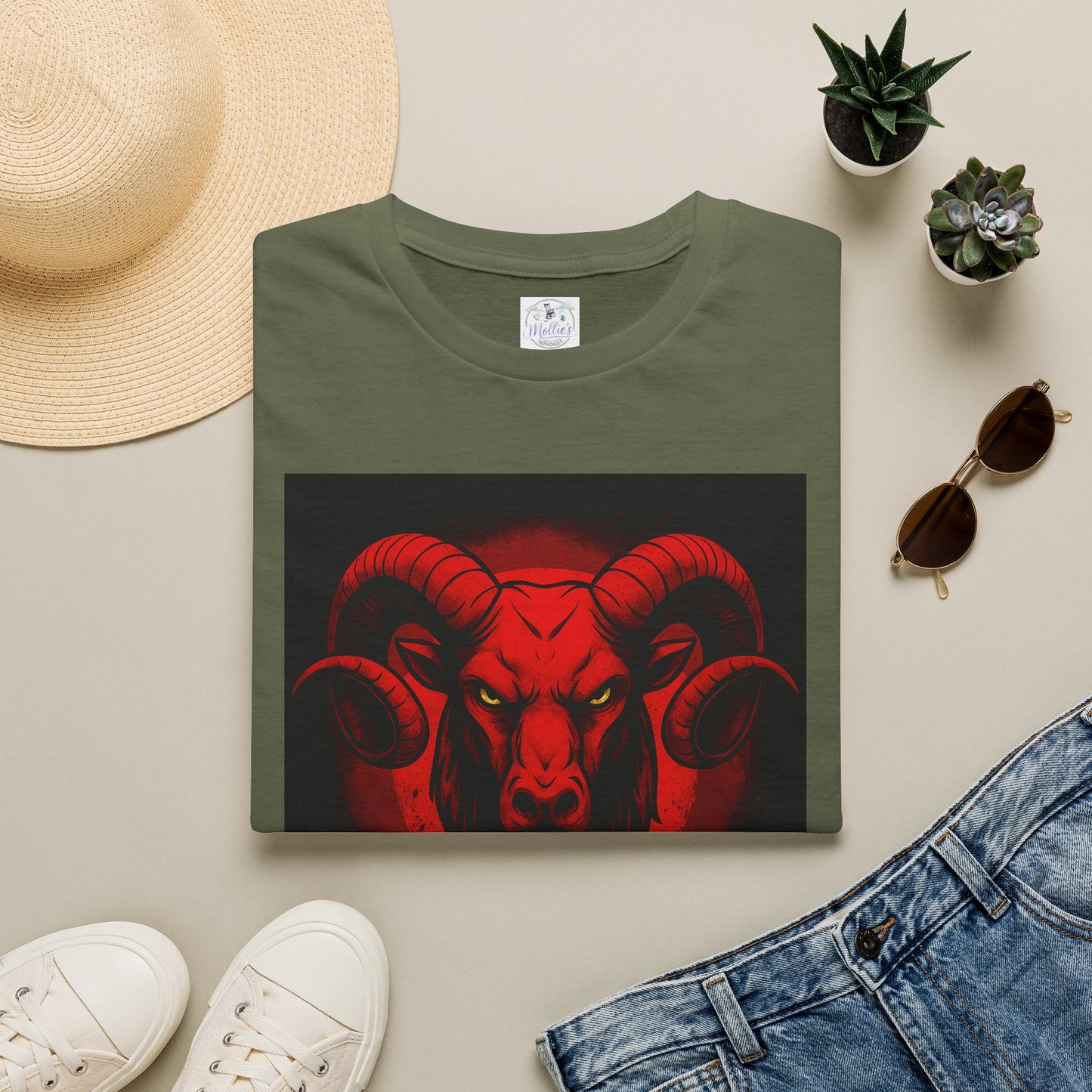 Unapologetically Aries Ram T-Shirt – Bold Zodiac Graphic Tee