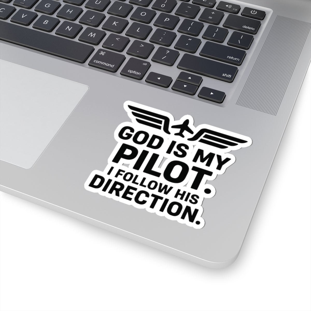 God Is My Pilot Sticker | Faith Aviation Decal | Christian Plane Quote
