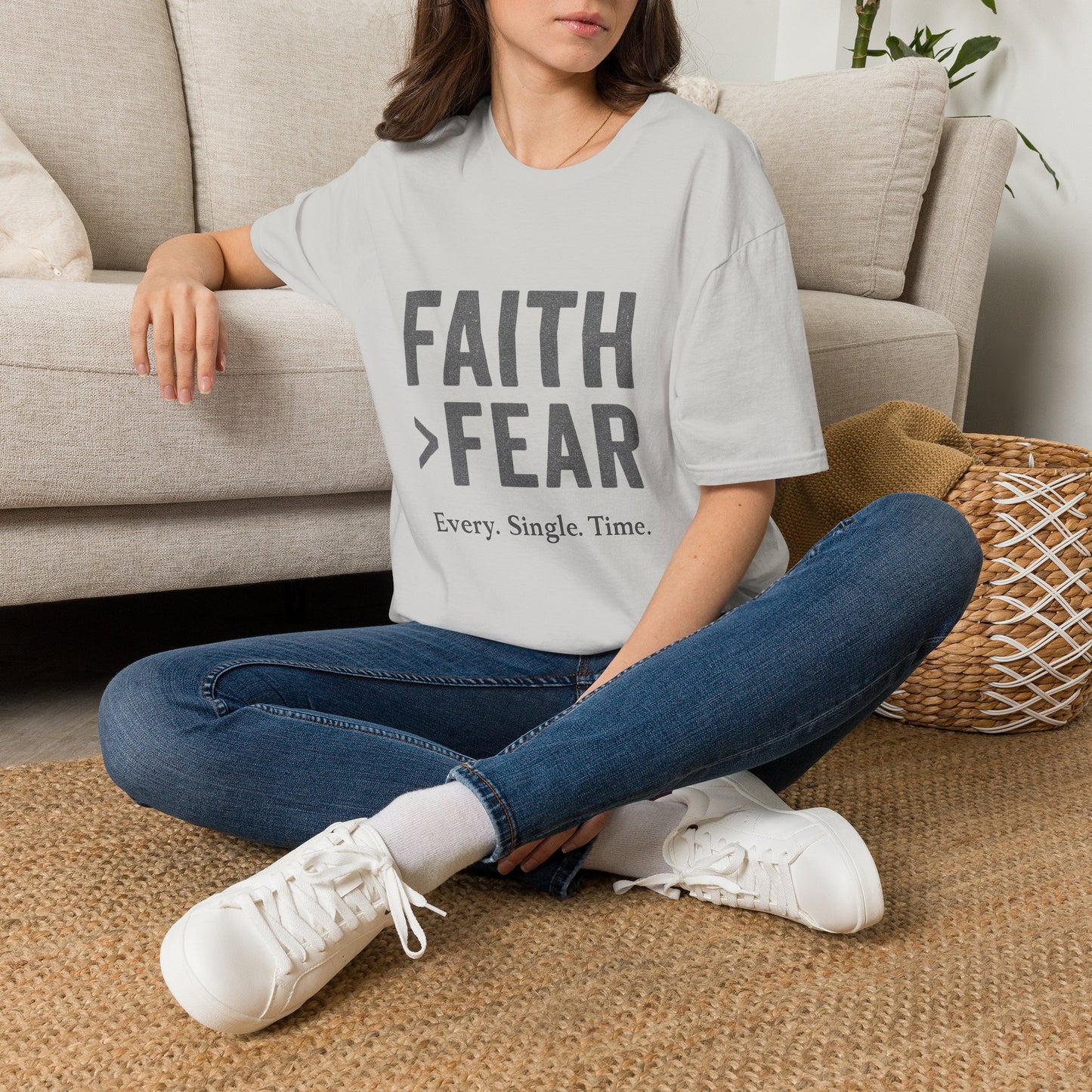 "Faith Over Fear" T-Shirt | Inspirational Christian Tee