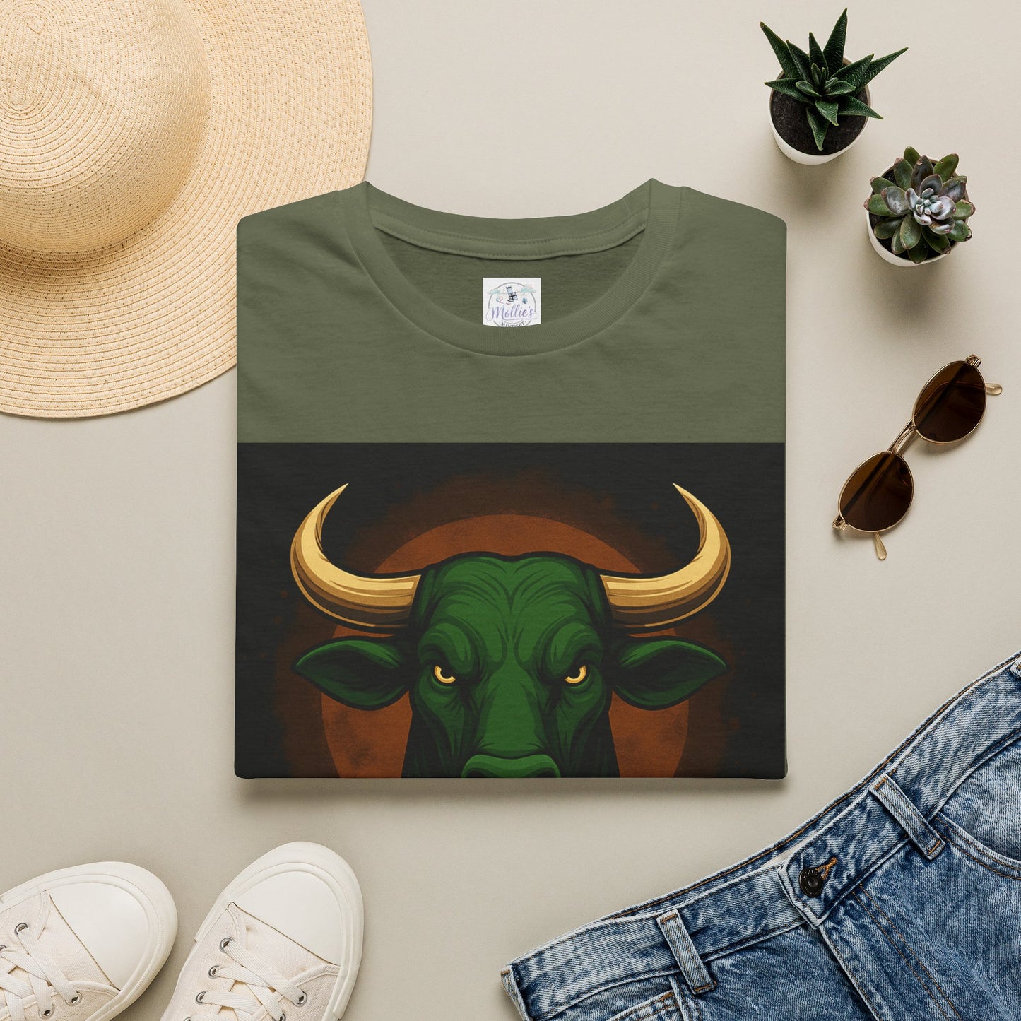 Unapologetically Green Bull Taurus T-Shirt | Zodiac Sign Shirt | Astrology Gift for Taurus Men & Women