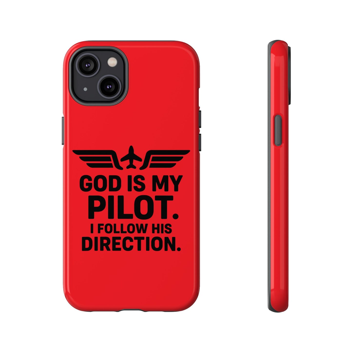 God Is My Pilot iPhone Case | Religious Aviator Phone Case