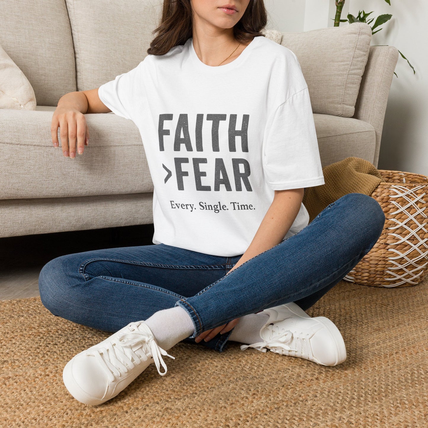"Faith Over Fear" T-Shirt | Inspirational Christian Tee