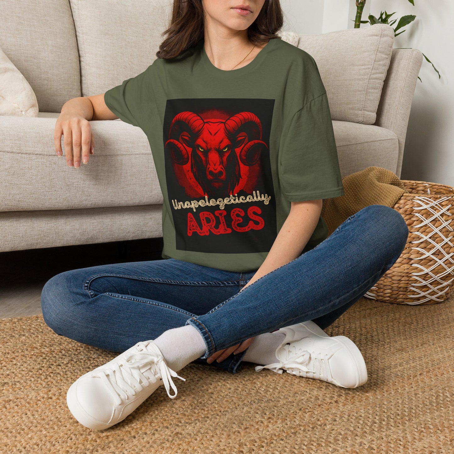 Unapologetically Aries Ram T-Shirt – Bold Zodiac Graphic Tee