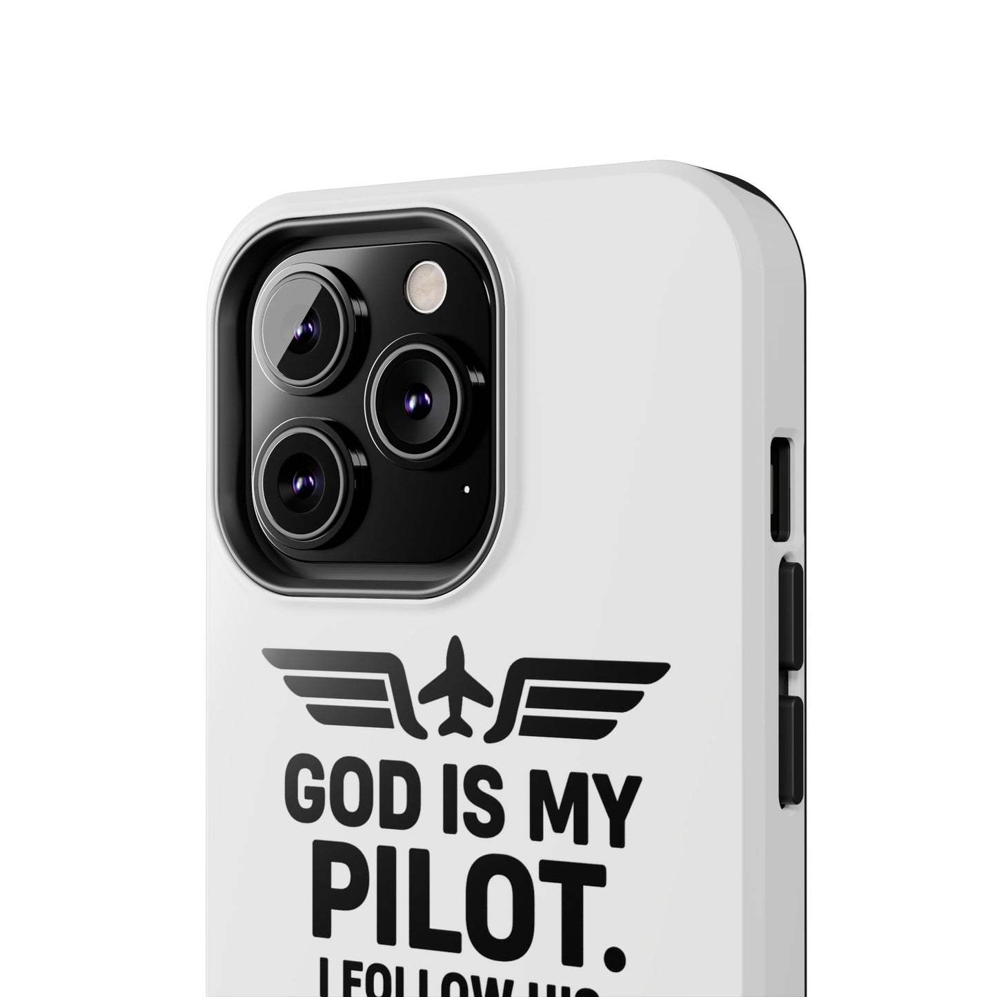God Is My Pilot I Follow His Direction phone case | Christian aviation design