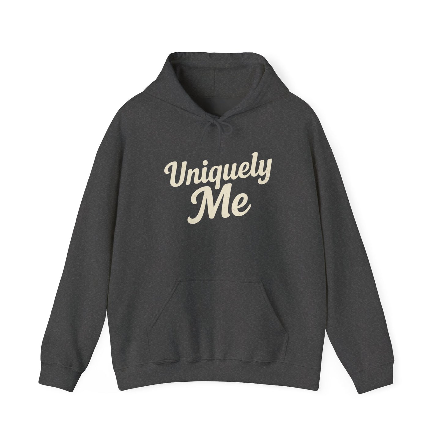 Uniquely Me hoodie | Script typography hoodie, black pullover