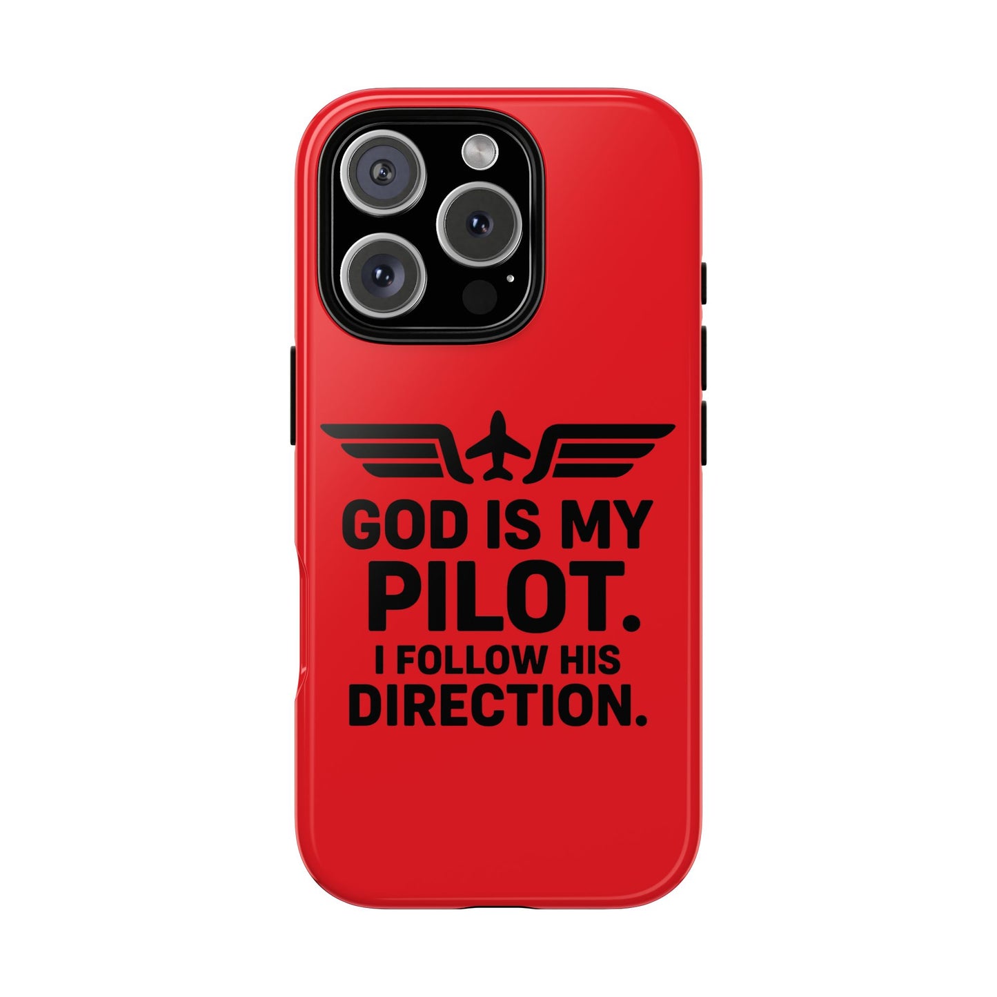 God Is My Pilot iPhone Case | Religious Aviator Phone Case