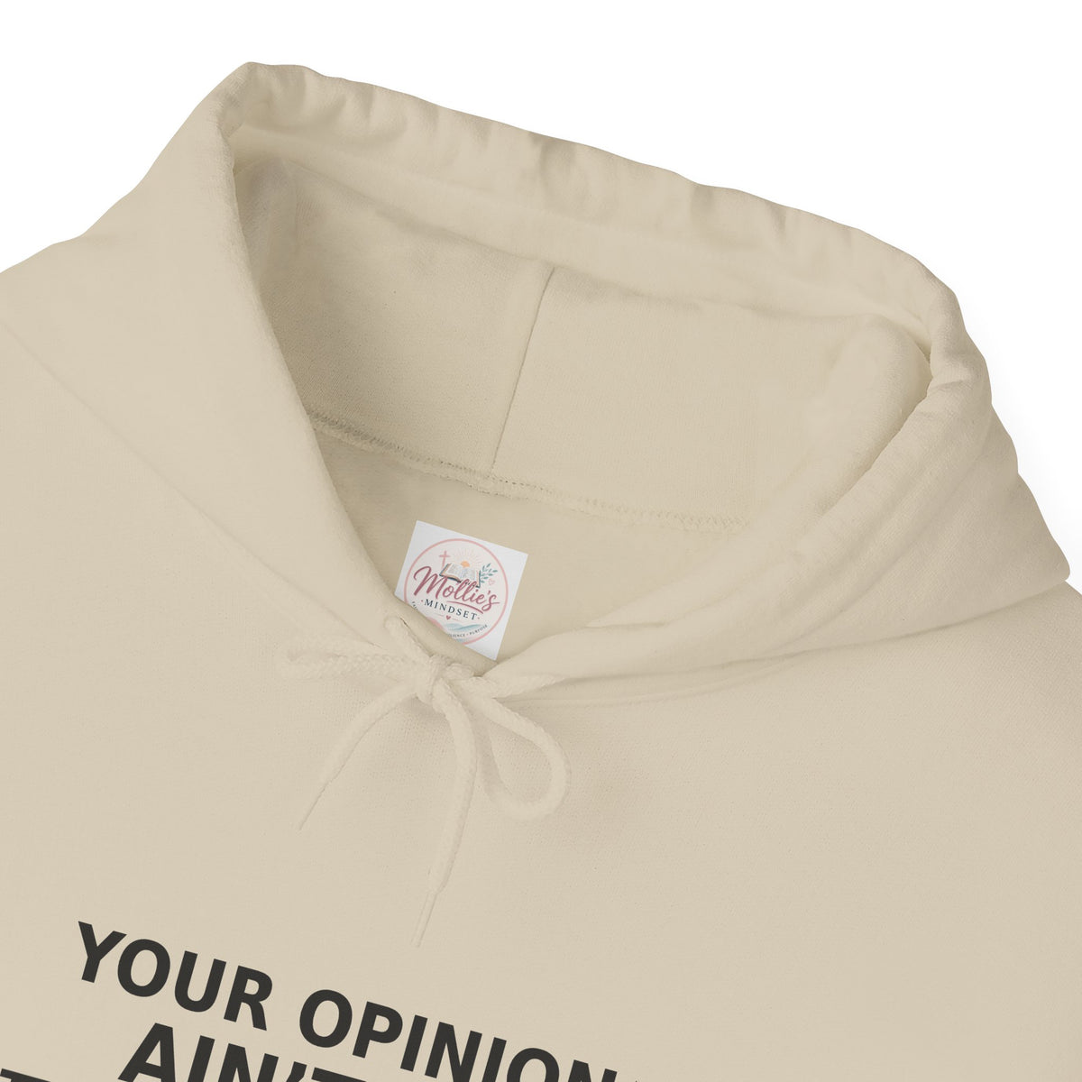Identity Statement Hoodie — "Your Opinion Ain't My Identity." Casual Empowerment Pullover
