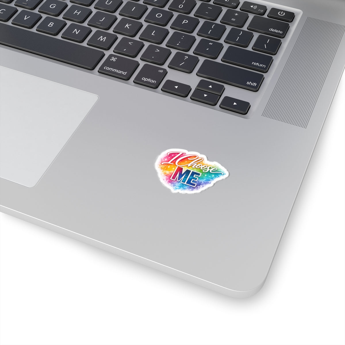 I Choose Me rainbow watercolor Kiss-Cut Sticker | self-love affirmation sticker