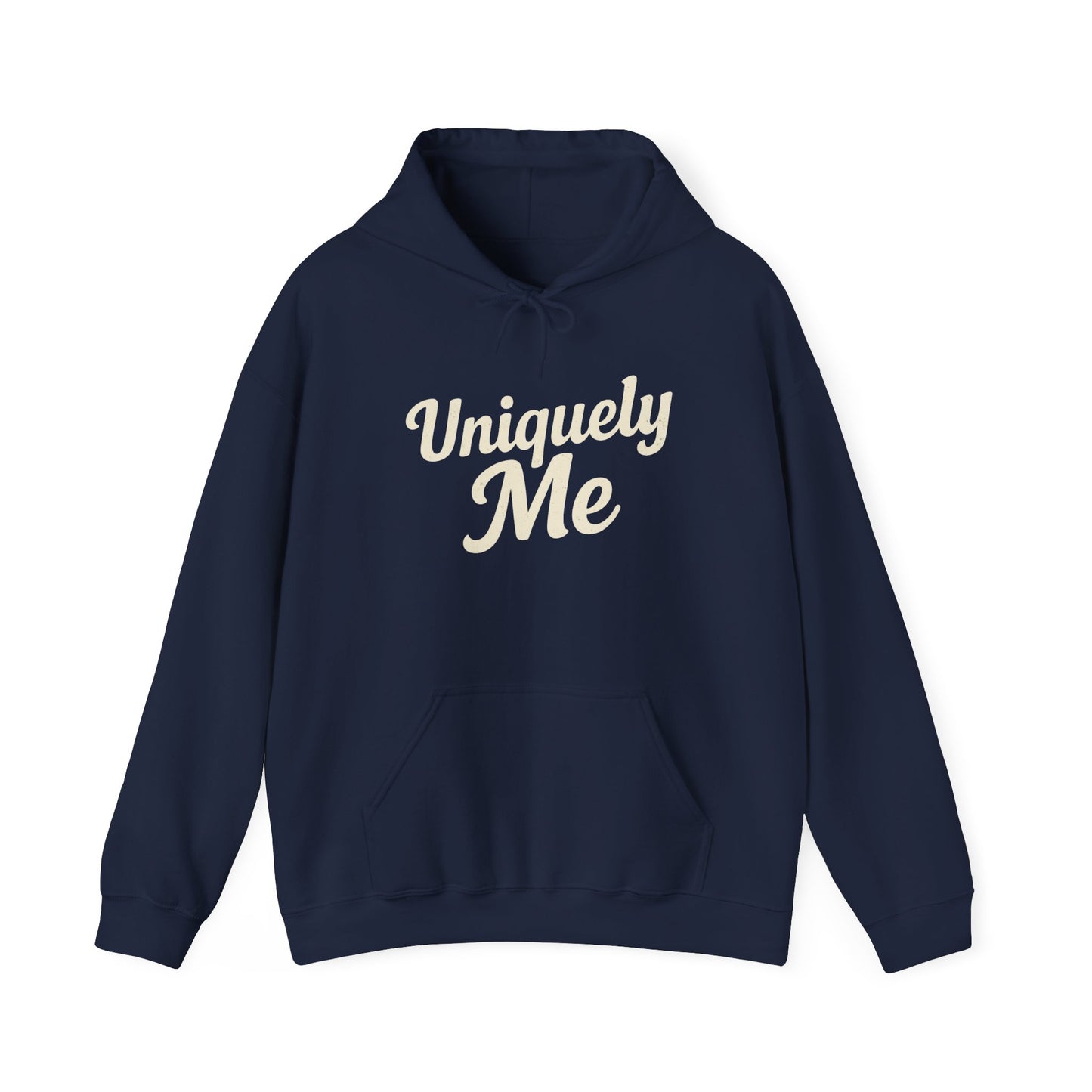 Uniquely Me hoodie | Script typography hoodie, black pullover