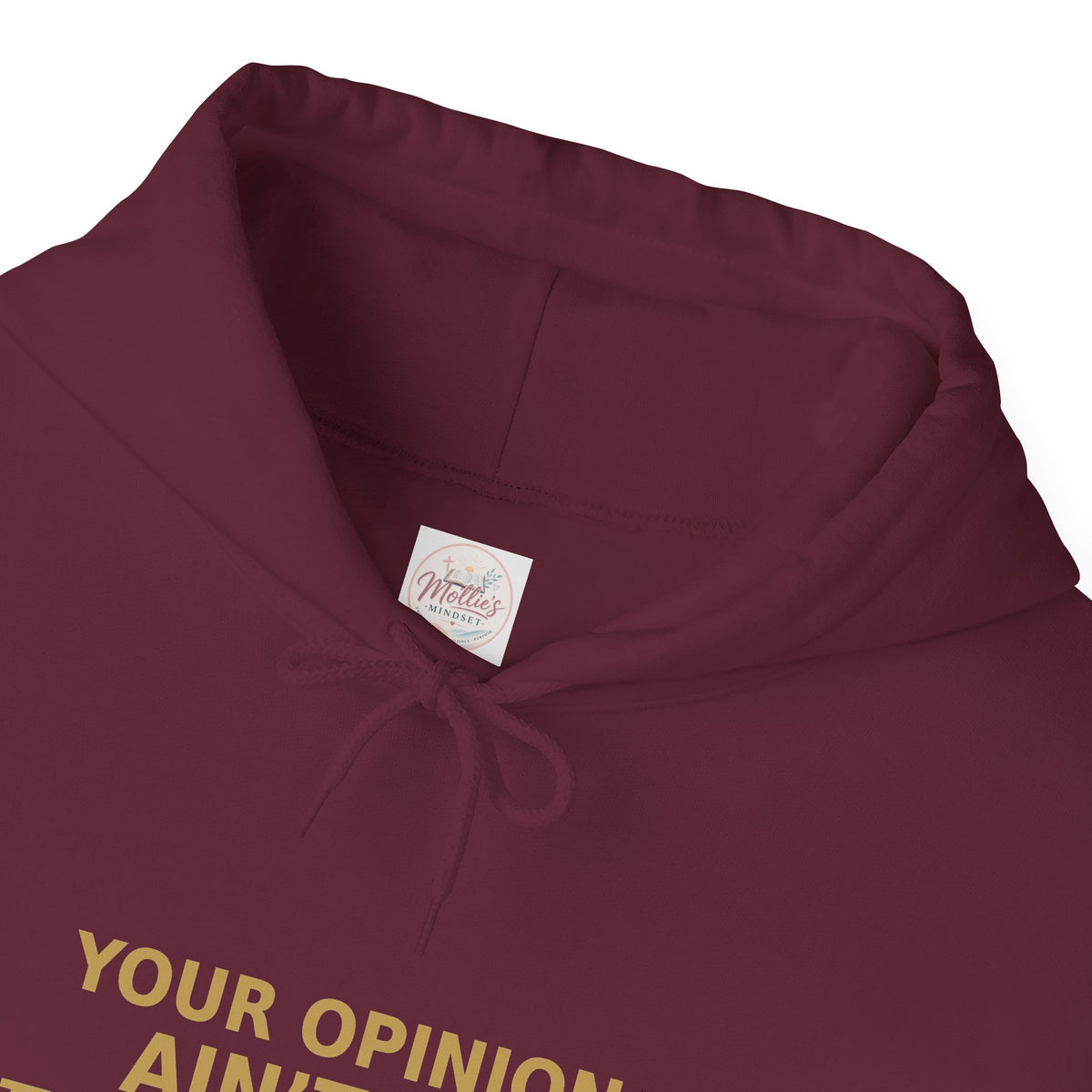 Identity Statement Hoodie — "Your Opinion Ain't My Identity." Casual Empowerment Pullover
