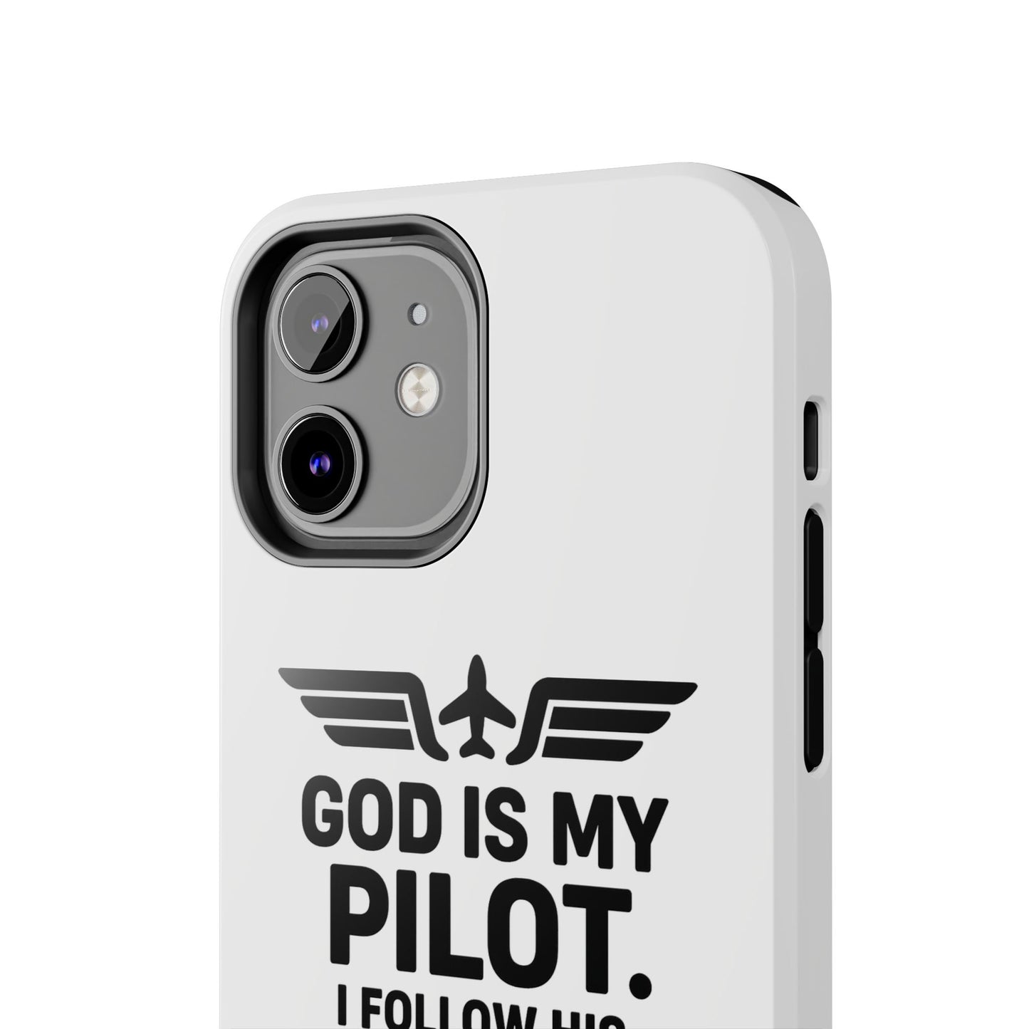 God Is My Pilot I Follow His Direction phone case | Christian aviation design
