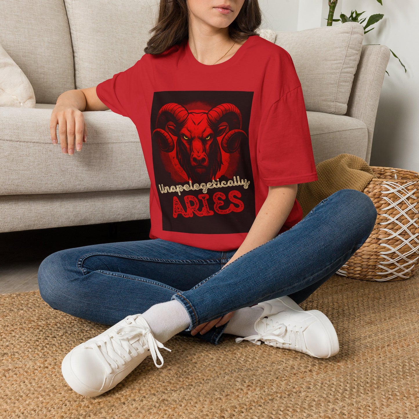 Unapologetically Aries Ram T-Shirt – Bold Zodiac Graphic Tee