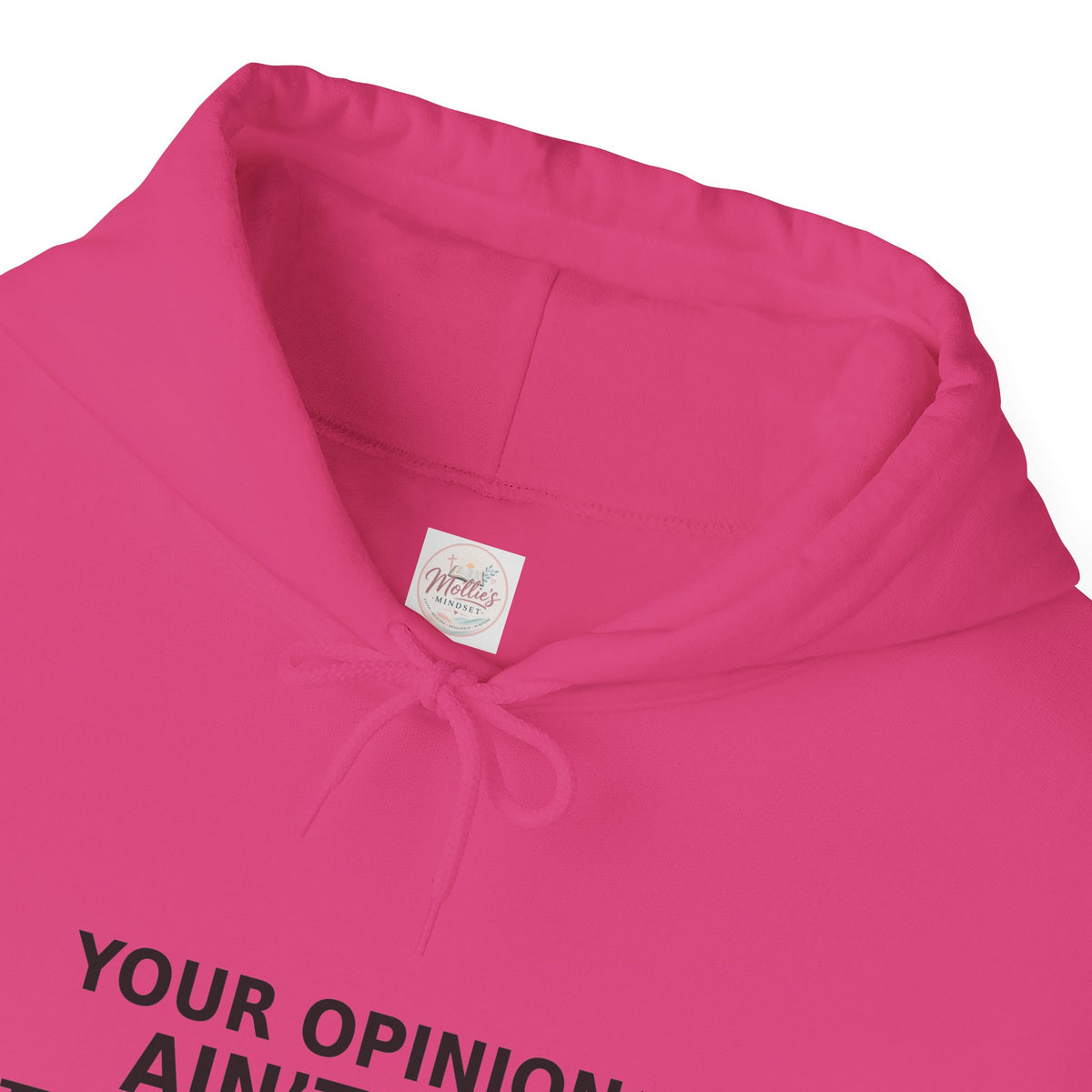 Identity Statement Hoodie — "Your Opinion Ain't My Identity." Casual Empowerment Pullover