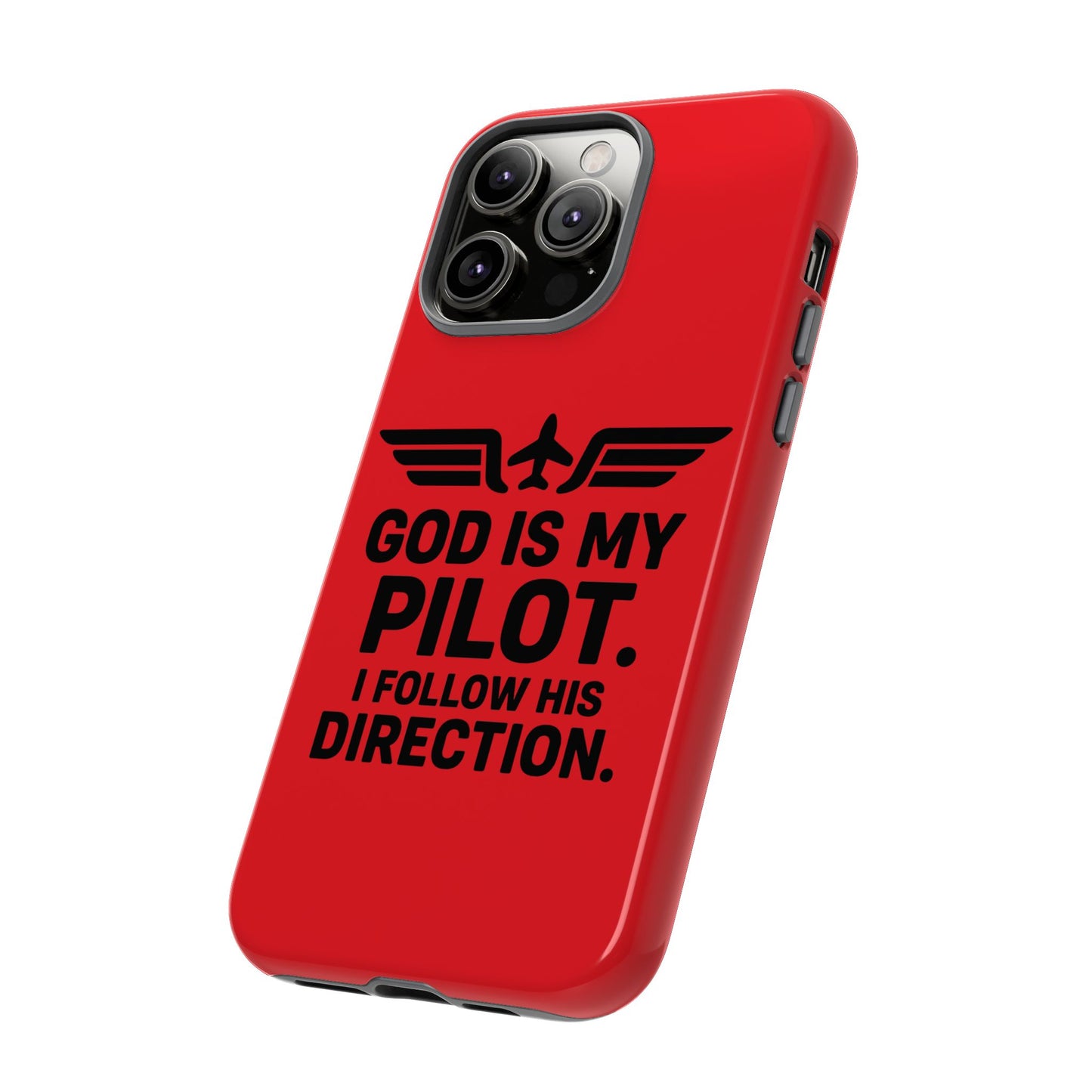 God Is My Pilot iPhone Case | Religious Aviator Phone Case