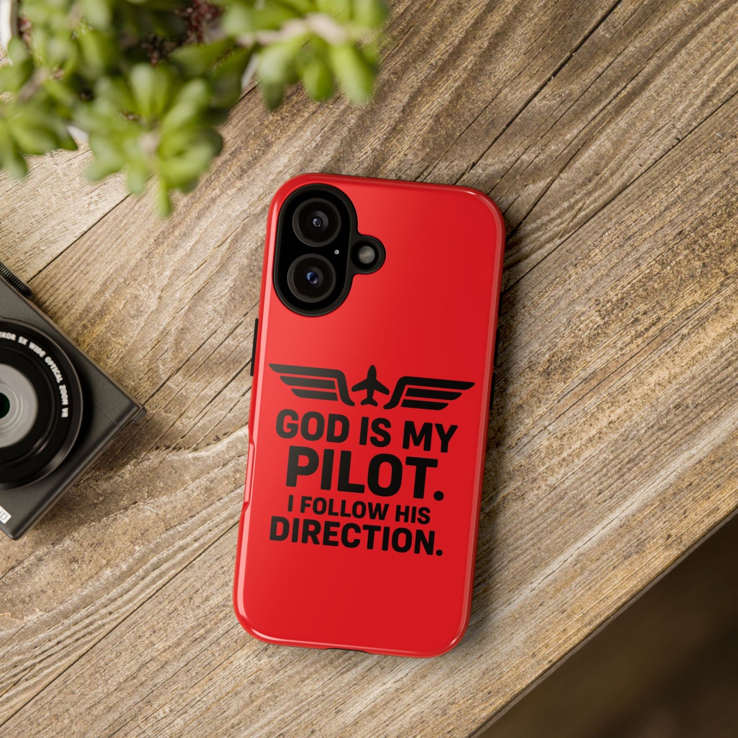 God Is My Pilot iPhone Case | Religious Aviator Phone Case