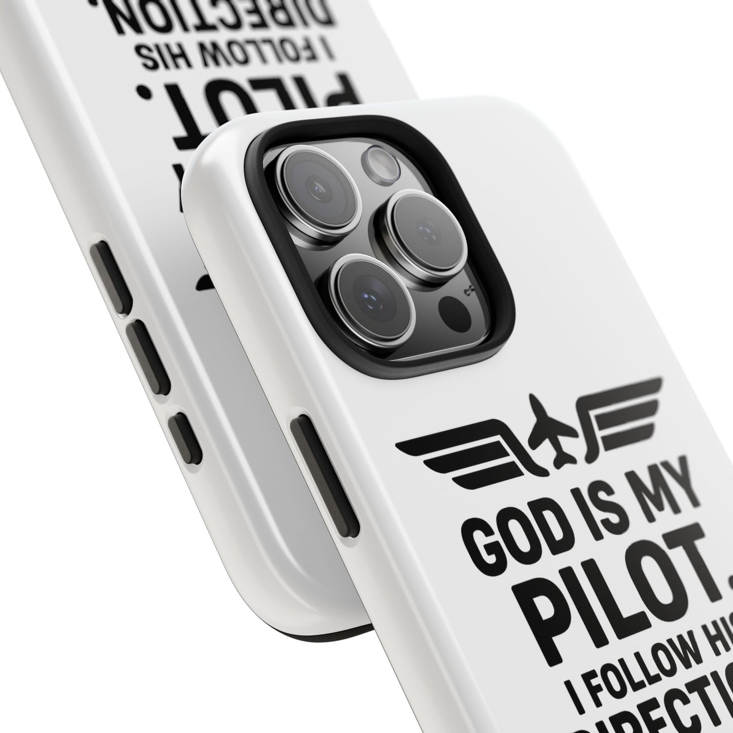 God Is My Pilot I Follow His Direction phone case | Christian aviation design
