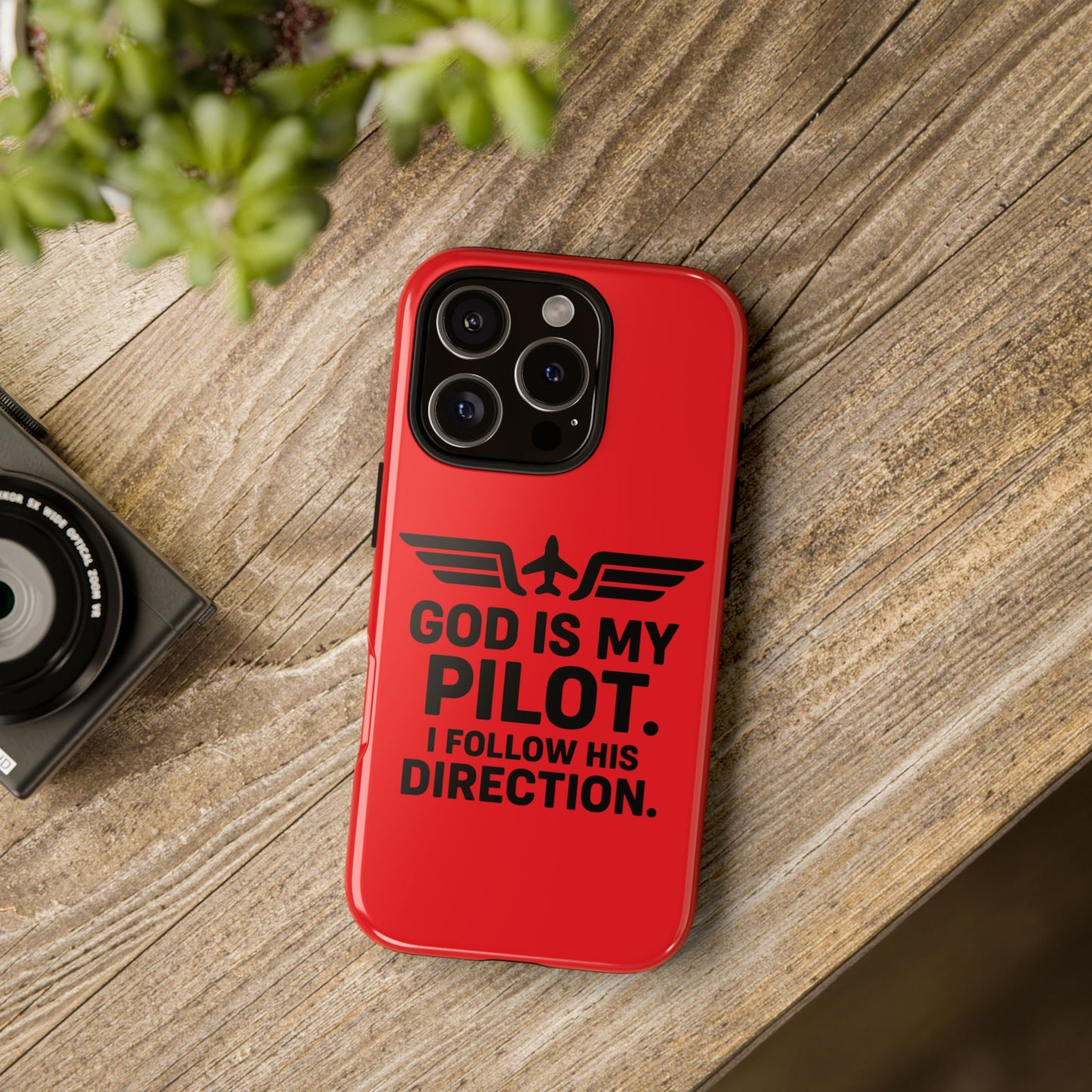 God Is My Pilot iPhone Case | Religious Aviator Phone Case