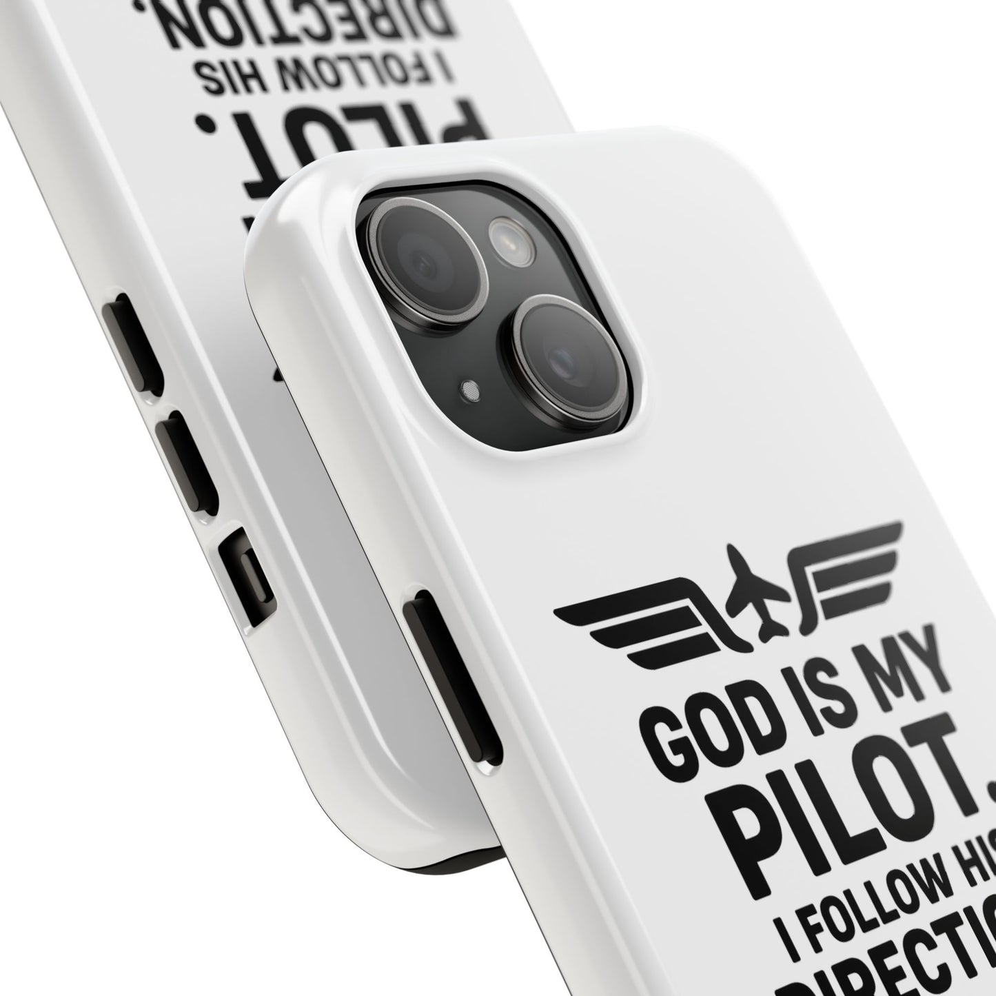 God Is My Pilot I Follow His Direction phone case | Christian aviation design