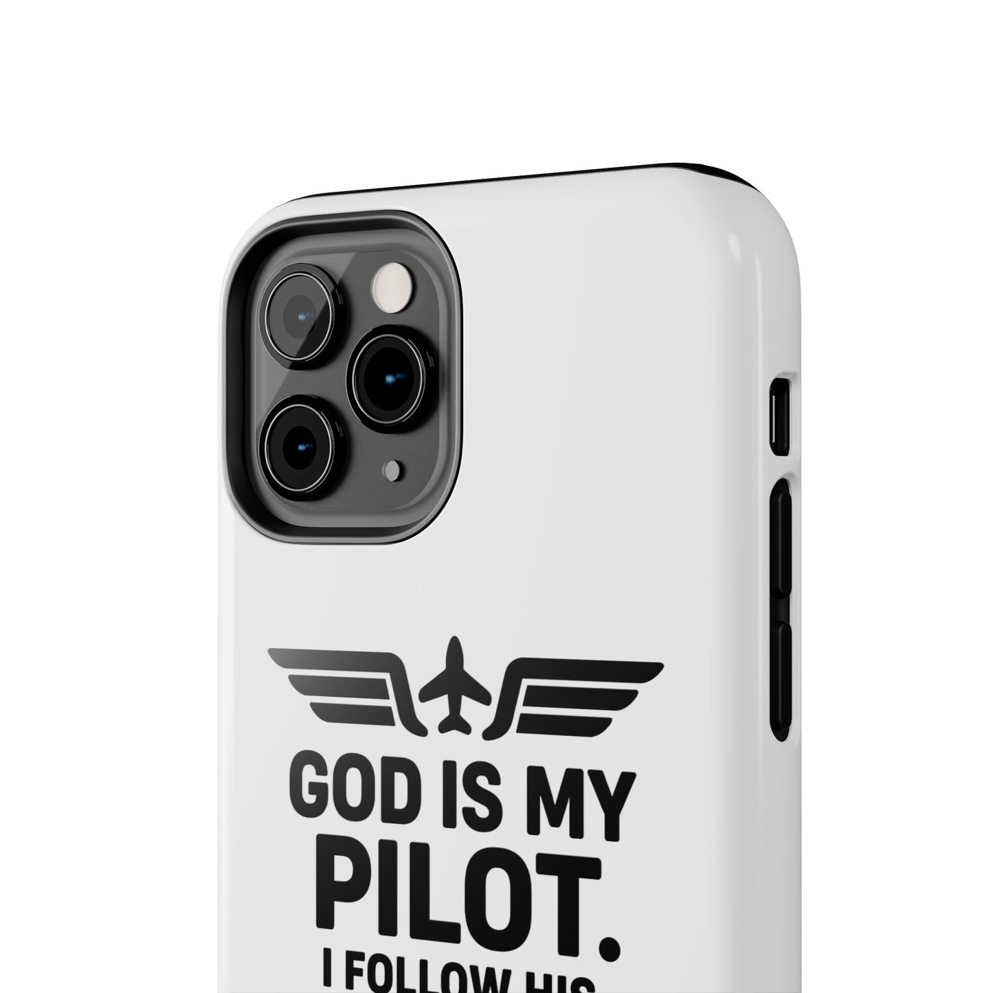 God Is My Pilot I Follow His Direction phone case | Christian aviation design