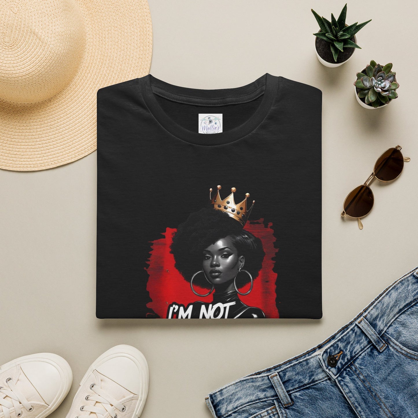 Crowned Queen "I'm Not For Everyone" T-Shirt | Bold Black Woman Empowerment Tee