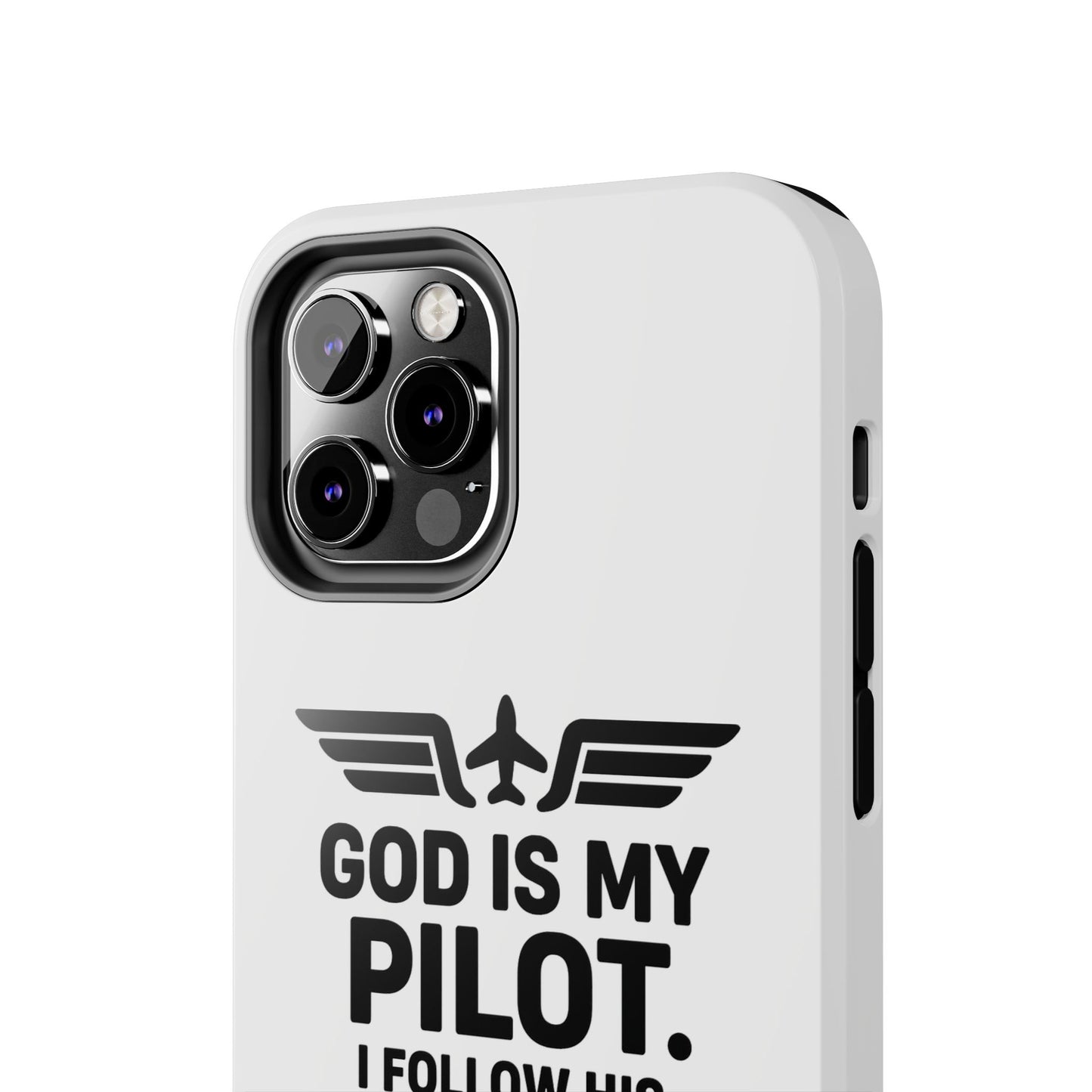 God Is My Pilot I Follow His Direction phone case | Christian aviation design