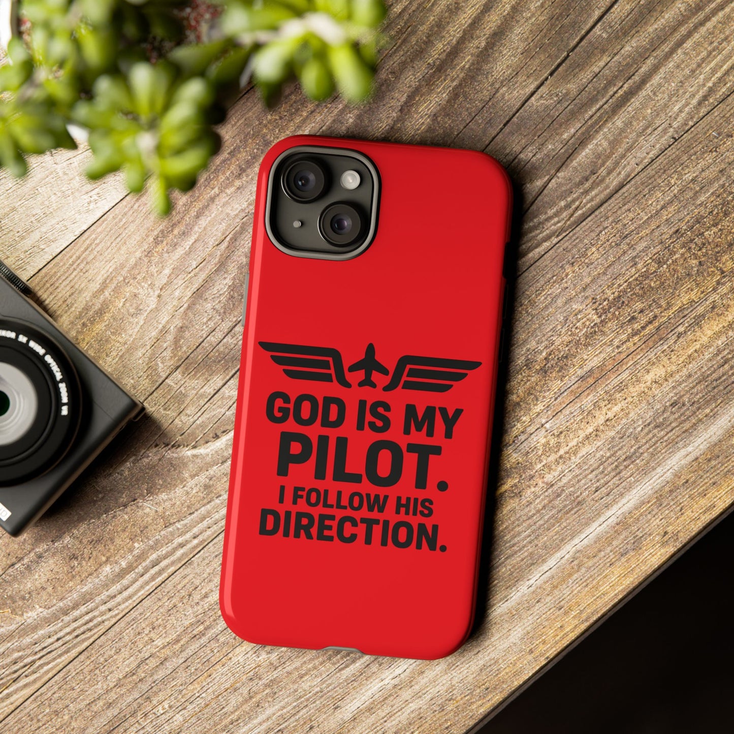 God Is My Pilot iPhone Case | Religious Aviator Phone Case