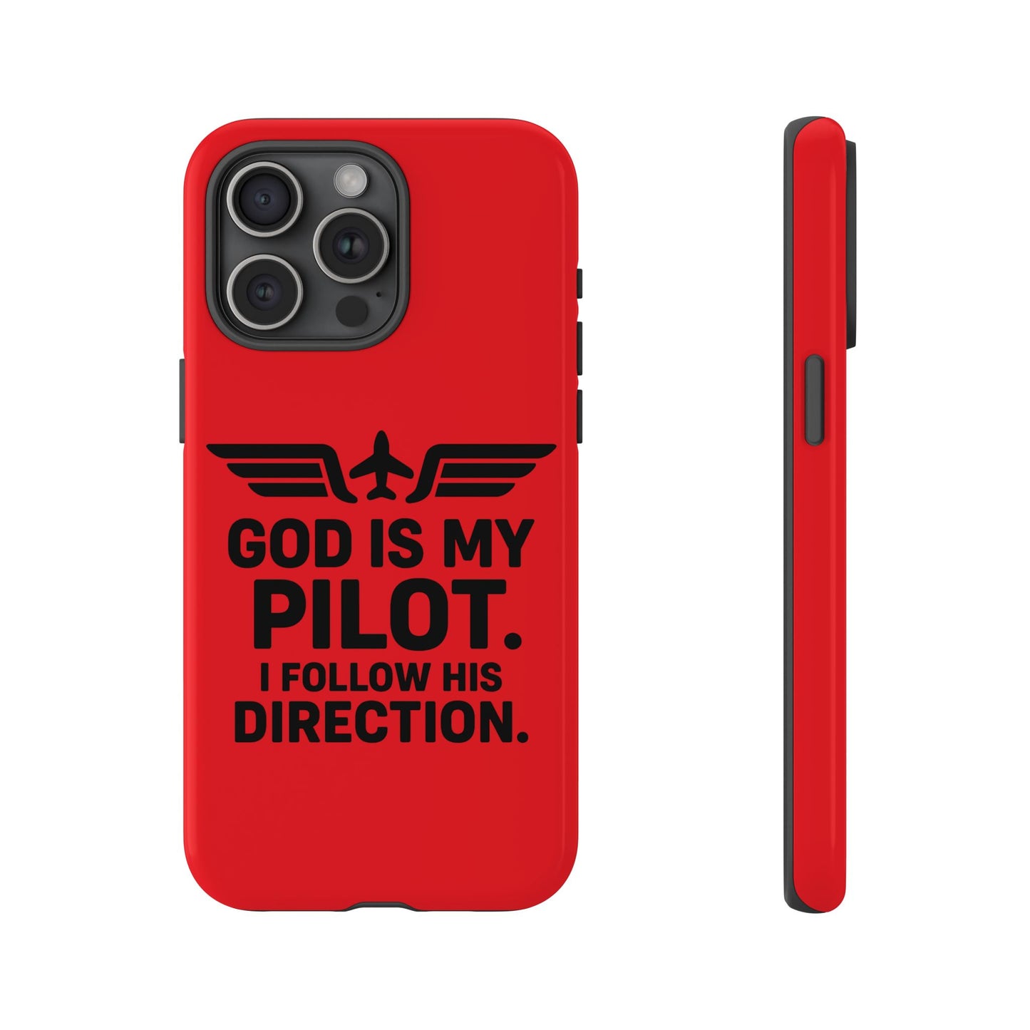 God Is My Pilot iPhone Case | Religious Aviator Phone Case